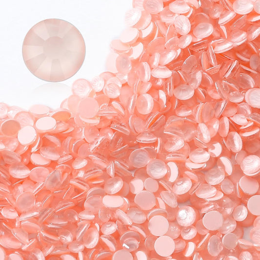 Mocha Lt.red Flatback Rhinestones, Glass Rhinestones for Nail Art and Craft, Glue Fix, Loose