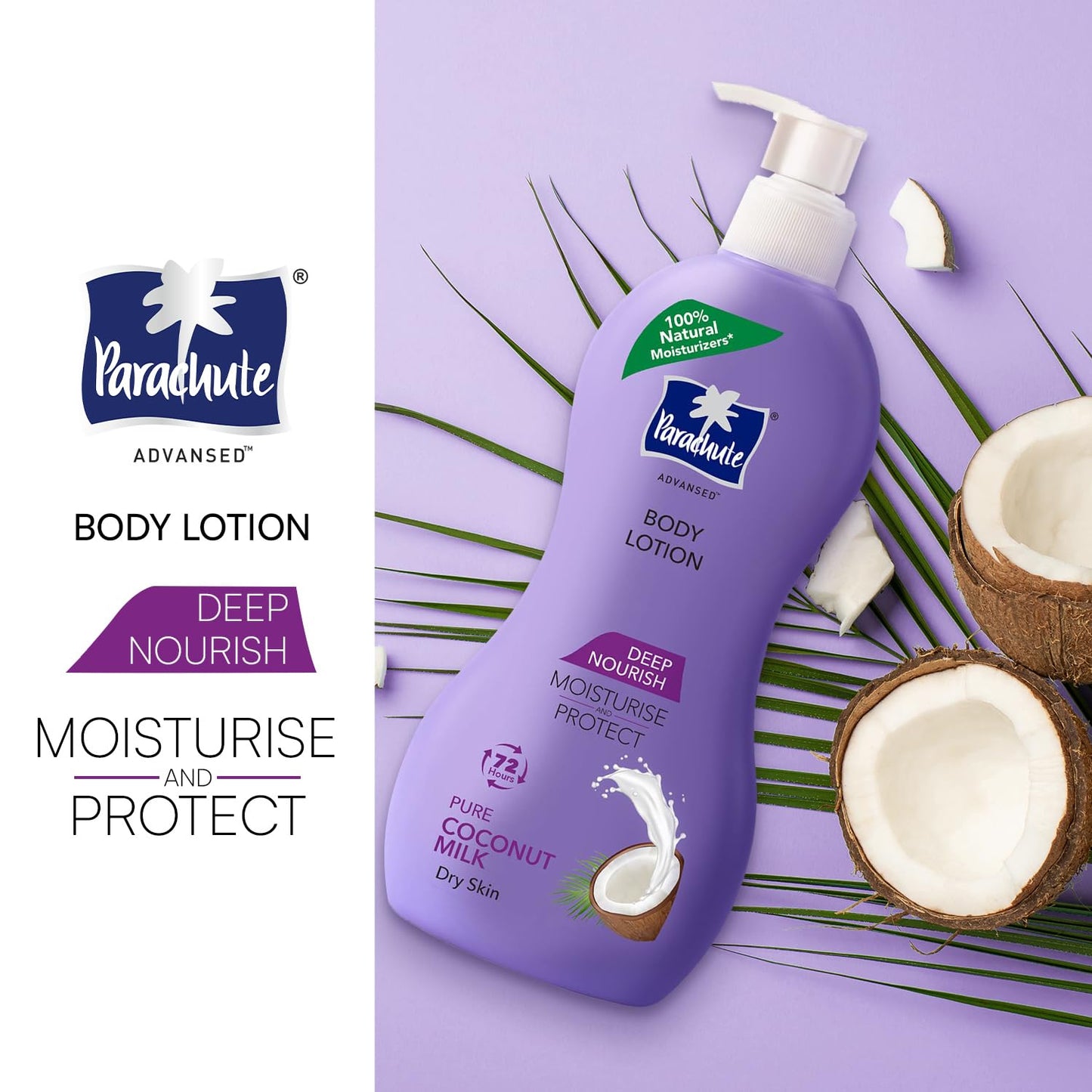 Parachute Advansed Deep Nourish Body Lotion with Pure Coconut Milk| For Women & Men |Restore Dry