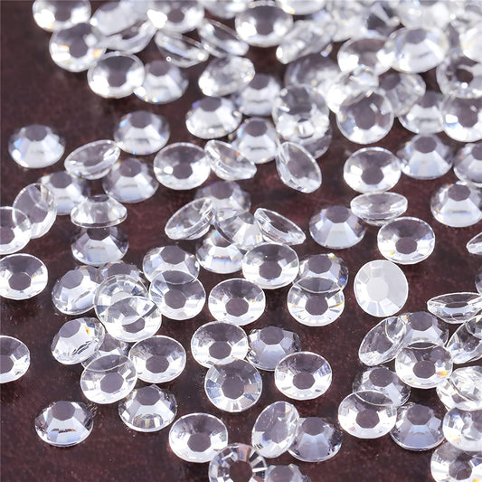 Flatback Rhinestones Round Gems for Nails Art and Crafts 1250Pcs SS20 5mm Glitter Crystals Stone