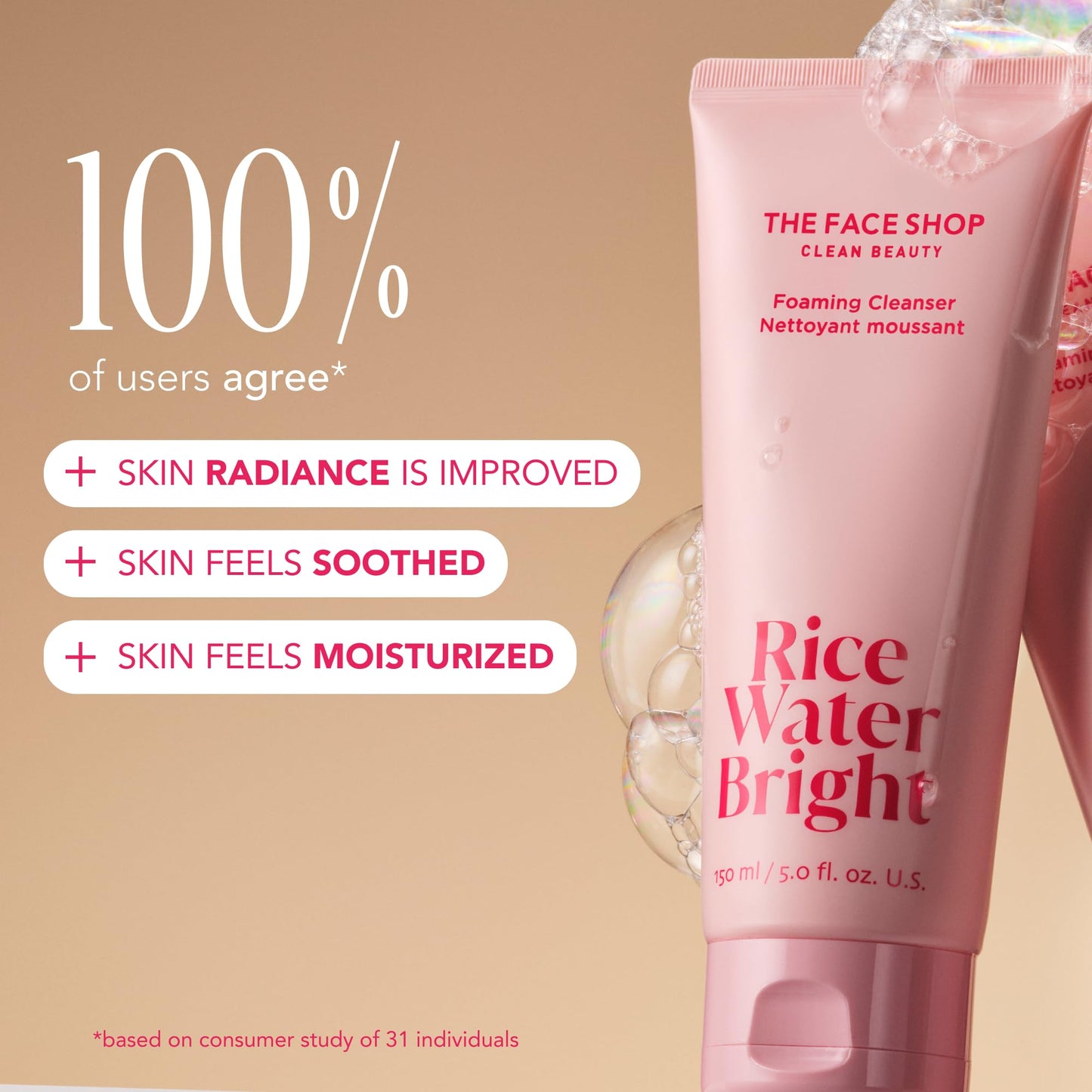 The Face Shop Rice Water Bright Travel Kit, Korean Skin Care Set with Ceramide, Gift Set - Gentle