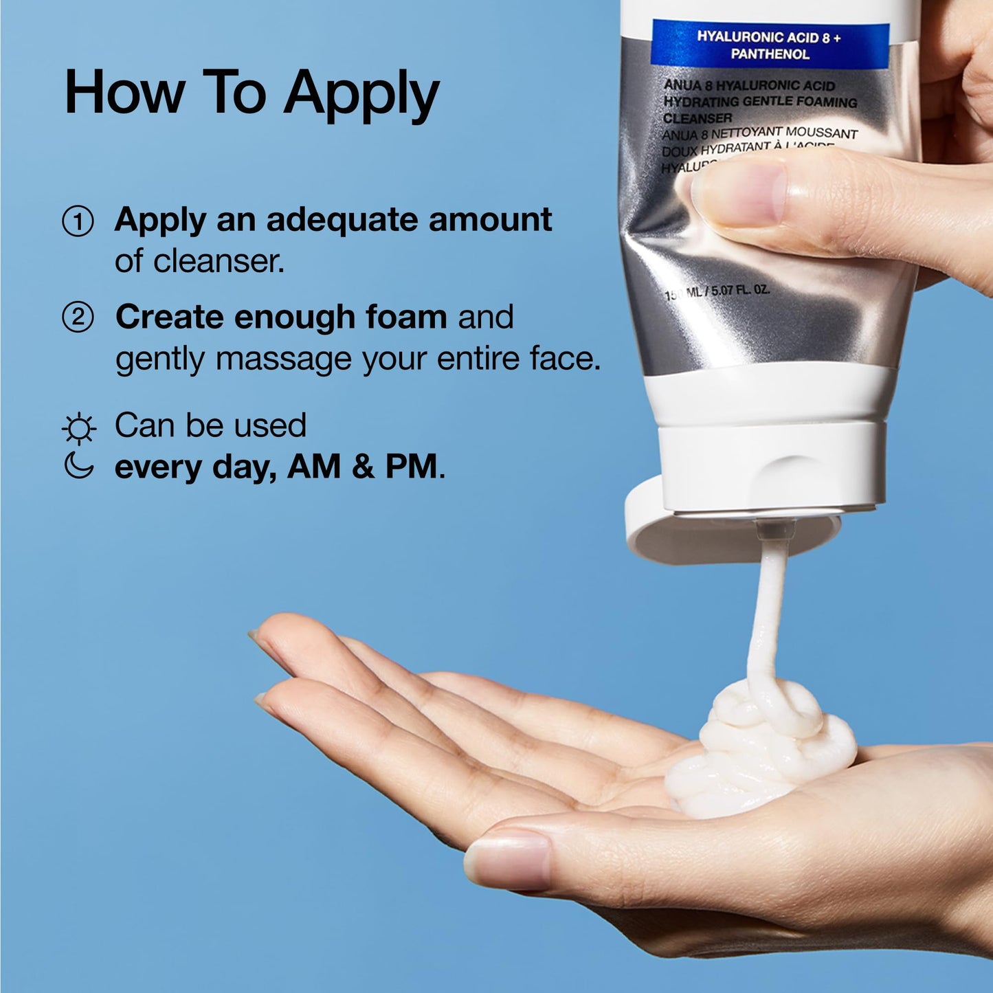 ANUA Hydrating Gentle Foaming Cleanser, 5.07 fl.oz