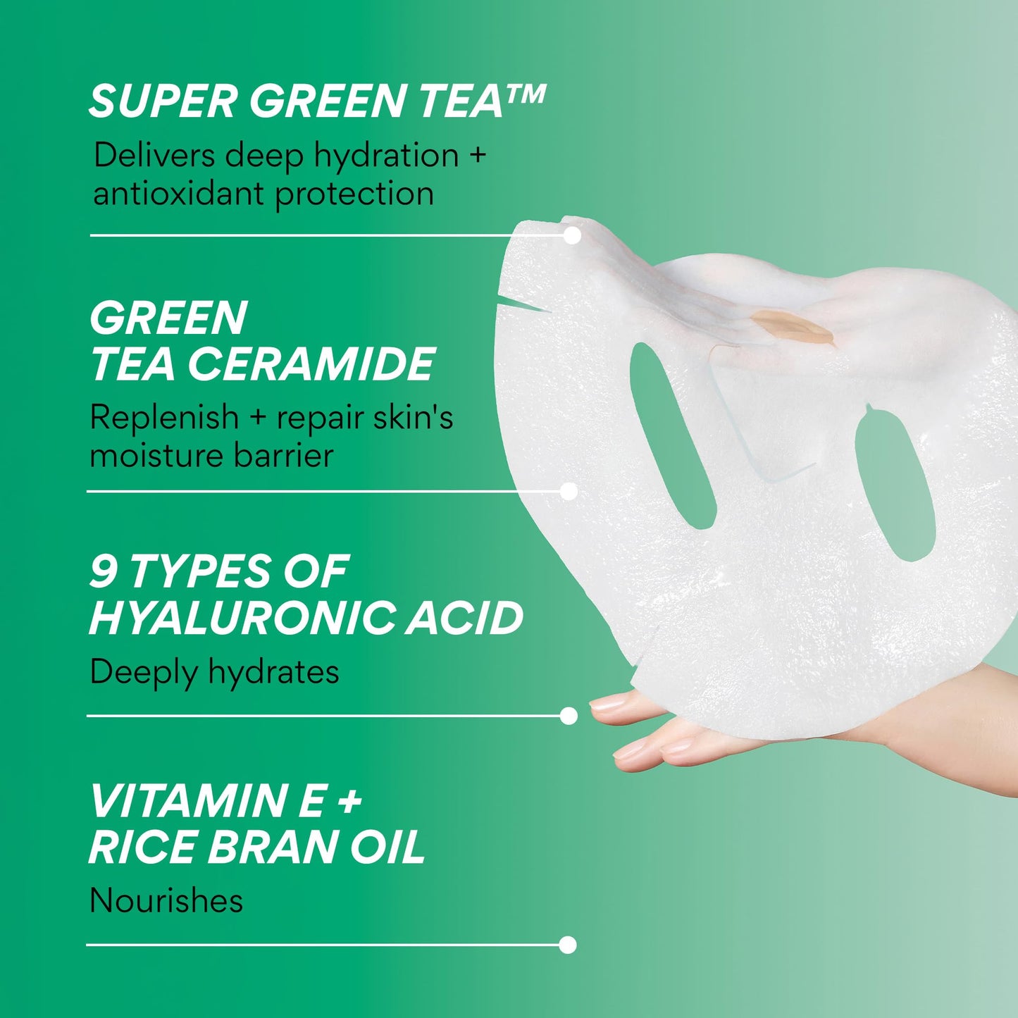 innisfree Green Tea Ceramide Milk Mask | Lightweight Korean Sheet Mask for Hydration Fast |