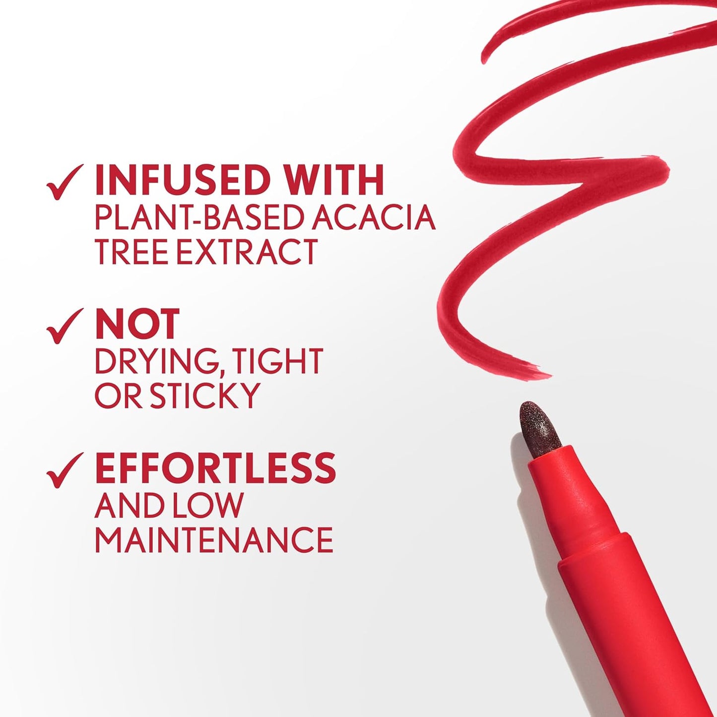 COVERGIRL Outlast, 30 Iconic Ruby, Lipstain, Smooth Application, Precise Pen-Like Tip, Transfer-Proof, Satin Stained Finish, Vegan Formula, 0.06oz