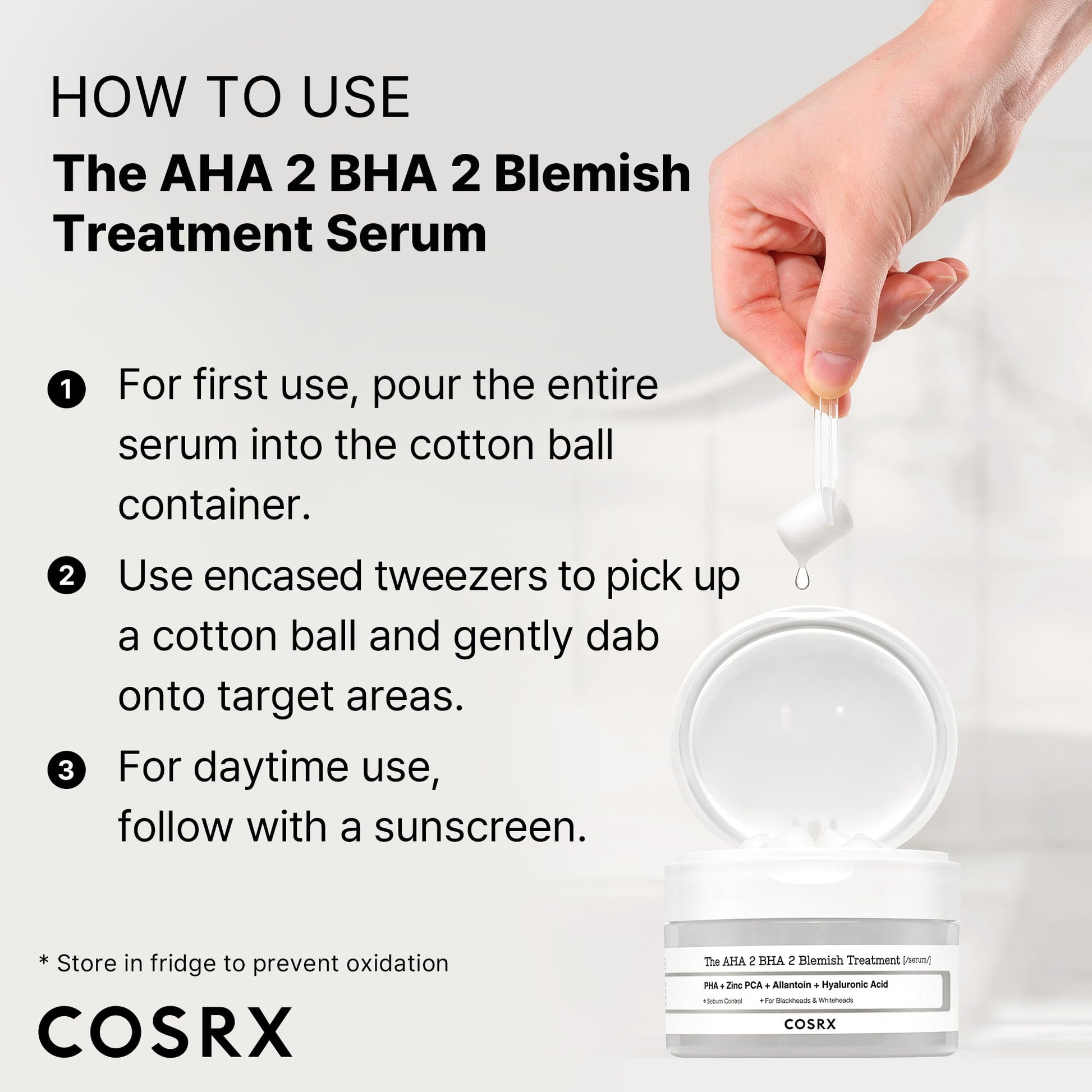COSRX AHA 2% BHA 2% Blemish Treatment Serum, Quick & Easy Spot Care (50g)