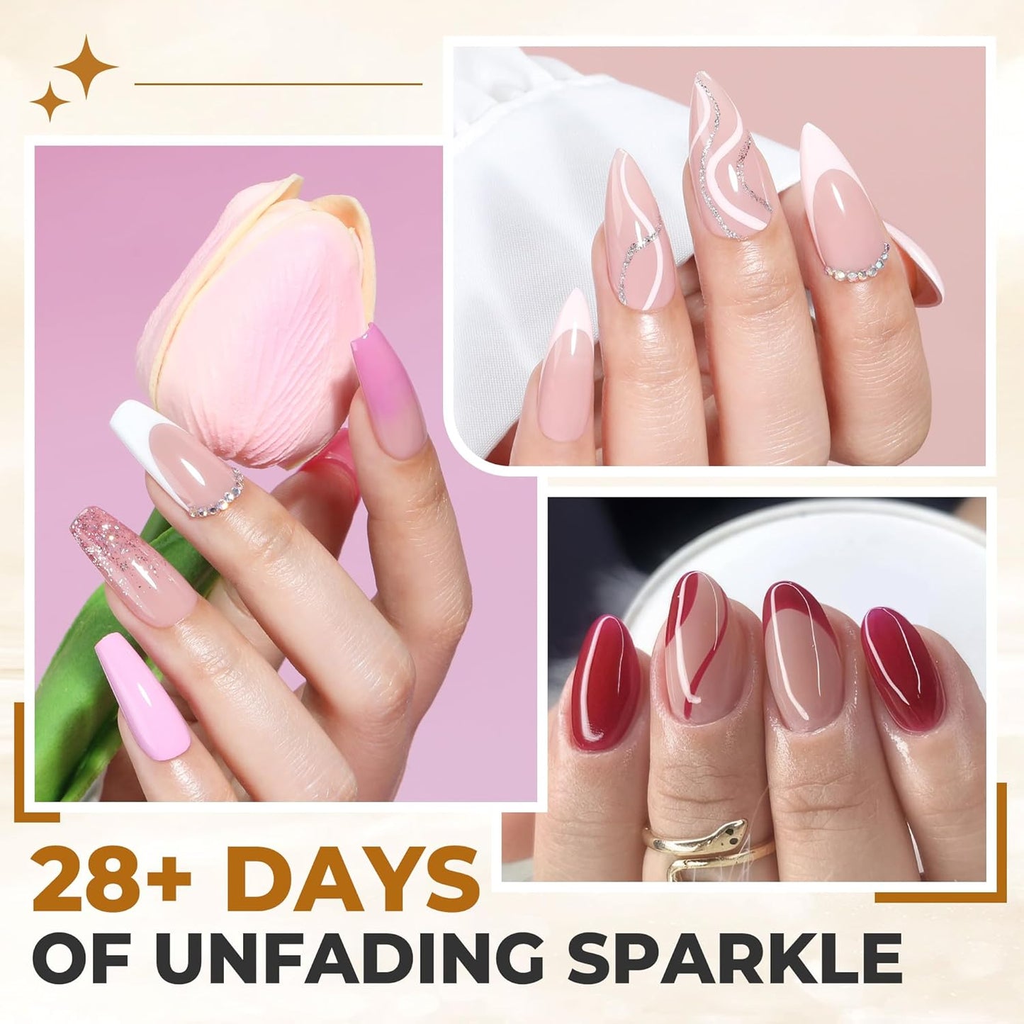 UNA GELLA No Wipe 2PCS Gel Top Coat Base Coat Set, Highly Glossy Top Coat Gel Nail Polish Strengthen and Acid-Free Clear Nail Base Soak Off, Key to Manicure for Her (U V Cure Need)