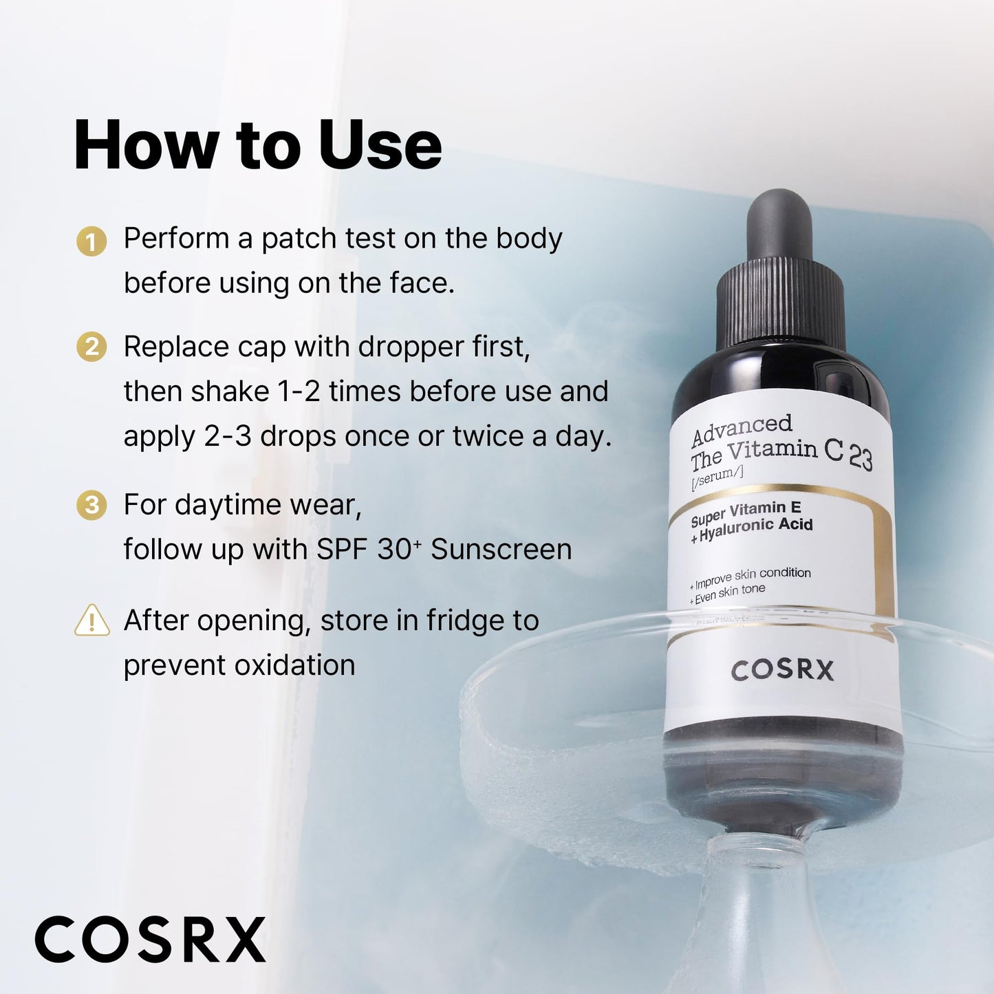COSRX 23% Pure Vitamin C Serum for Face with Vitamin E, Glutathione, 0.7oz