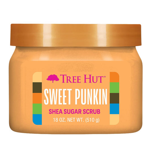 Tree Hut Shea Sugar Scrub Sweet Punkin | Exfoliating Body Scrub Removes Dead, Dry Skin for a Soft & Hydrated Feel | Nourishing Essential Body Care | 18 fl oz.