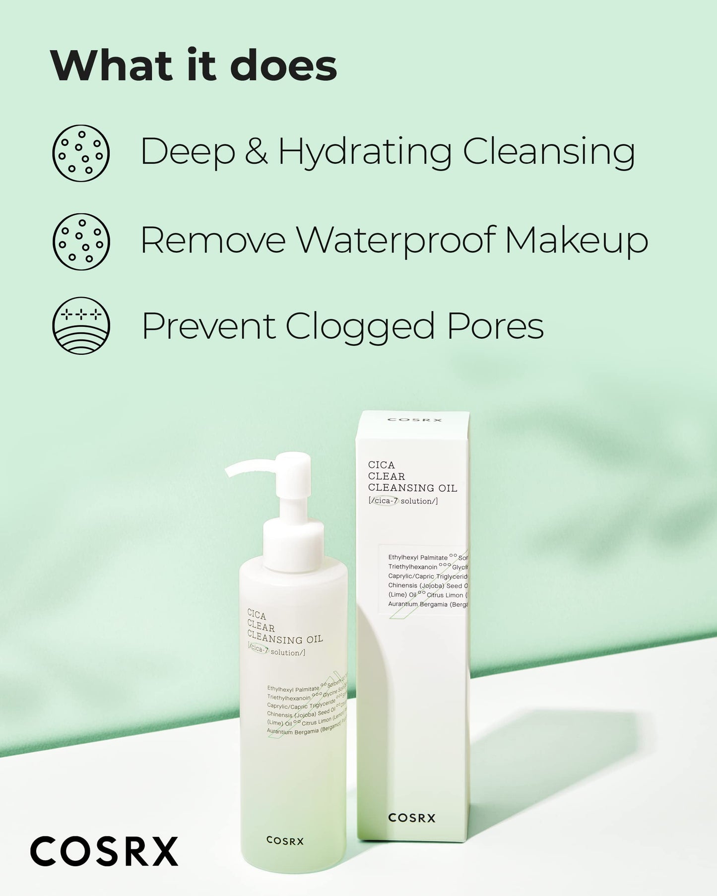 COSRX Pure Fit CICA Cleansing Oil for Sensitive Skin, 6.76 fl. oz