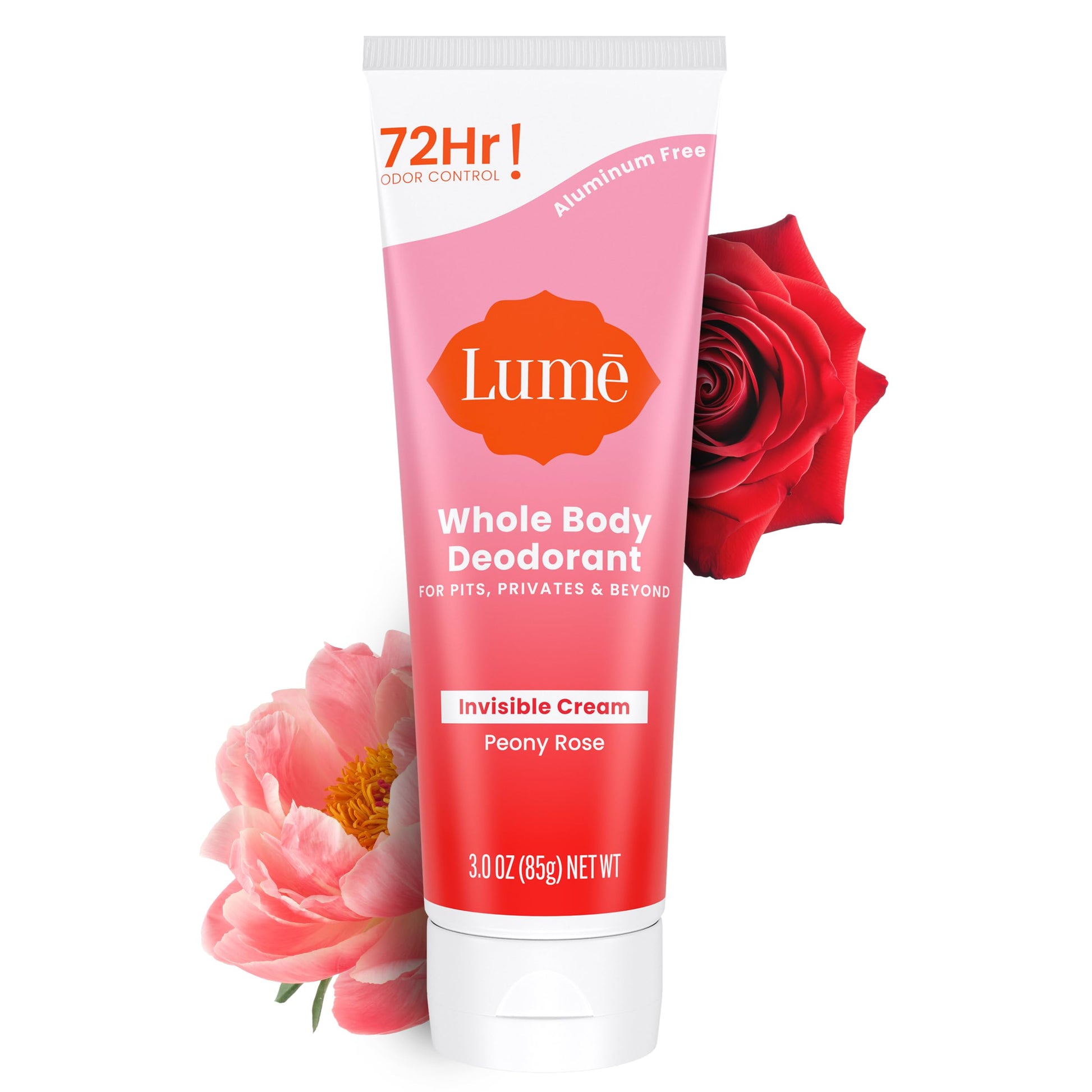 Lume Whole Body Deodorant - Cream Tube - 3 oz (Peony Rose)