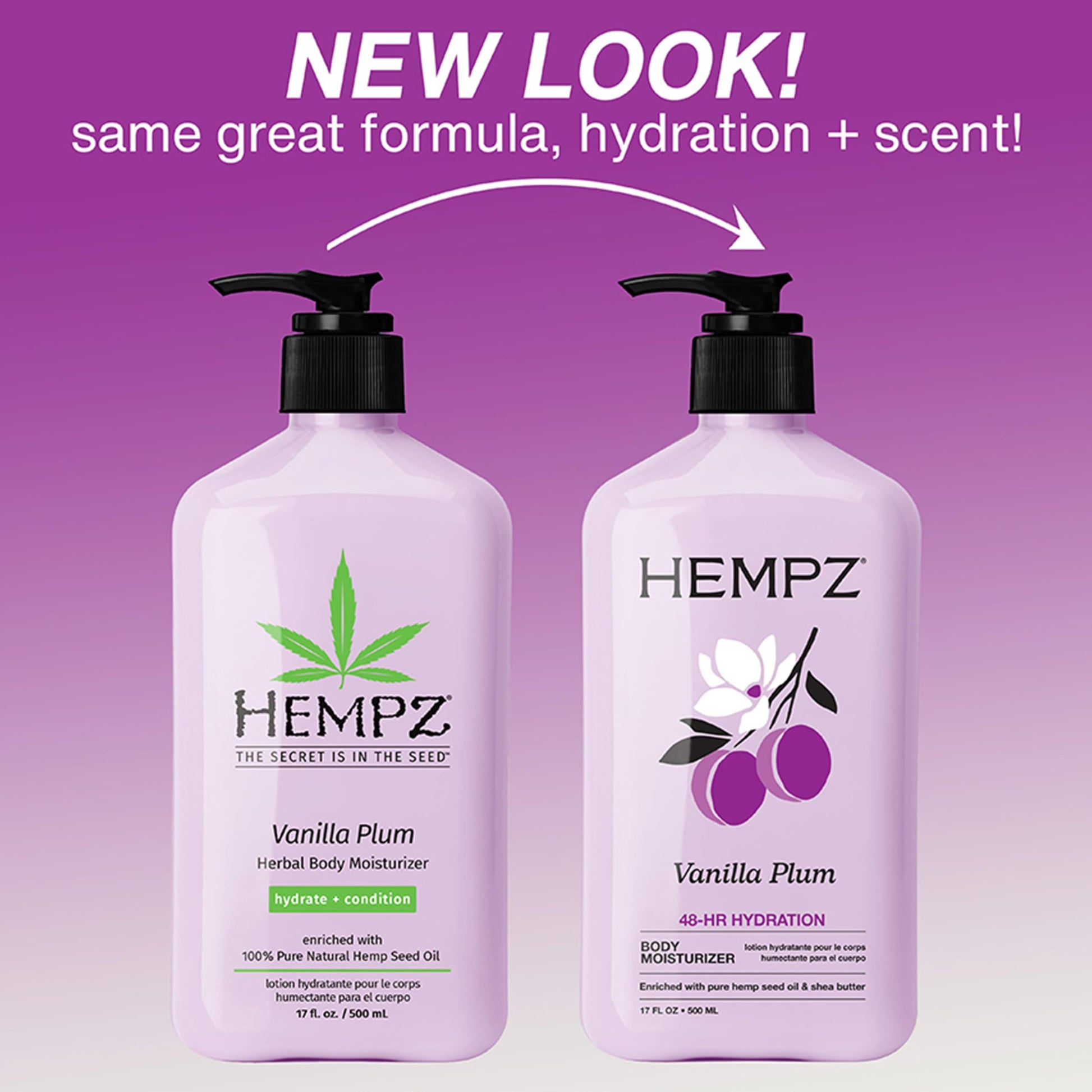 Hempz Limited Edition Vanilla Plum Moisturizing Body Lotion - 17 Fl Oz
