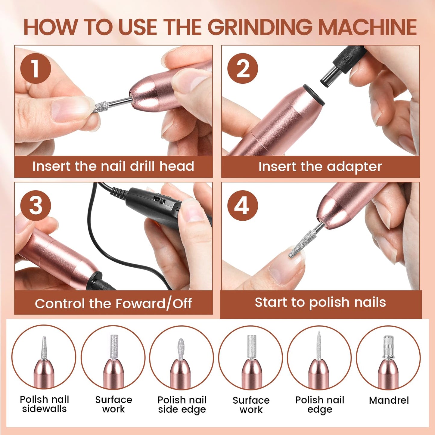 JEWHITENY 14 pcs Poly Gel Nail Extension Kit With Drill Machine U V Nail Light ALL In One Polygel Starter Kit