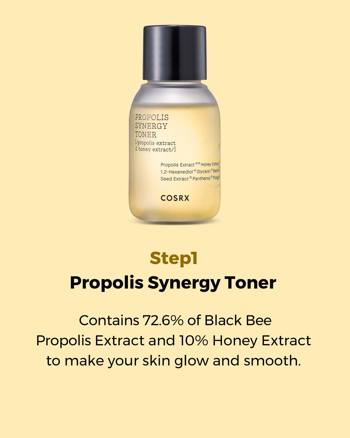 COSRX Honey Glow Kit, Propolis Toner, Serum & Cream, Travel Size Set