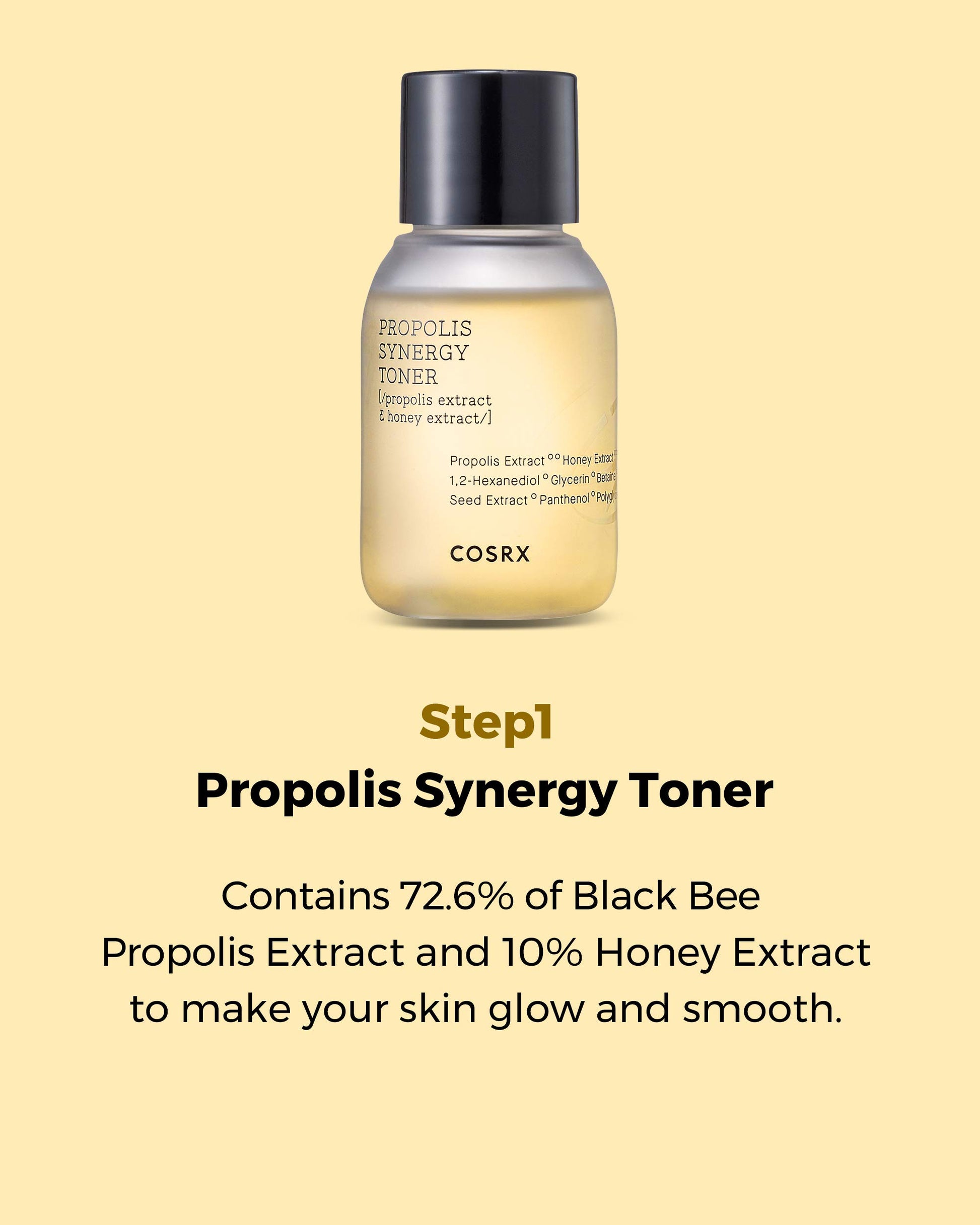 COSRX Honey Glow Kit, Propolis Toner, Serum & Cream, Travel Size Set