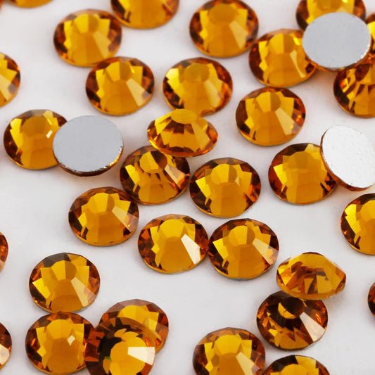 400 PCS SS30 Flatback Rhinestones,12-Facet Diamond-Cut Glass Gems for Nail Art,Clothing,DIY