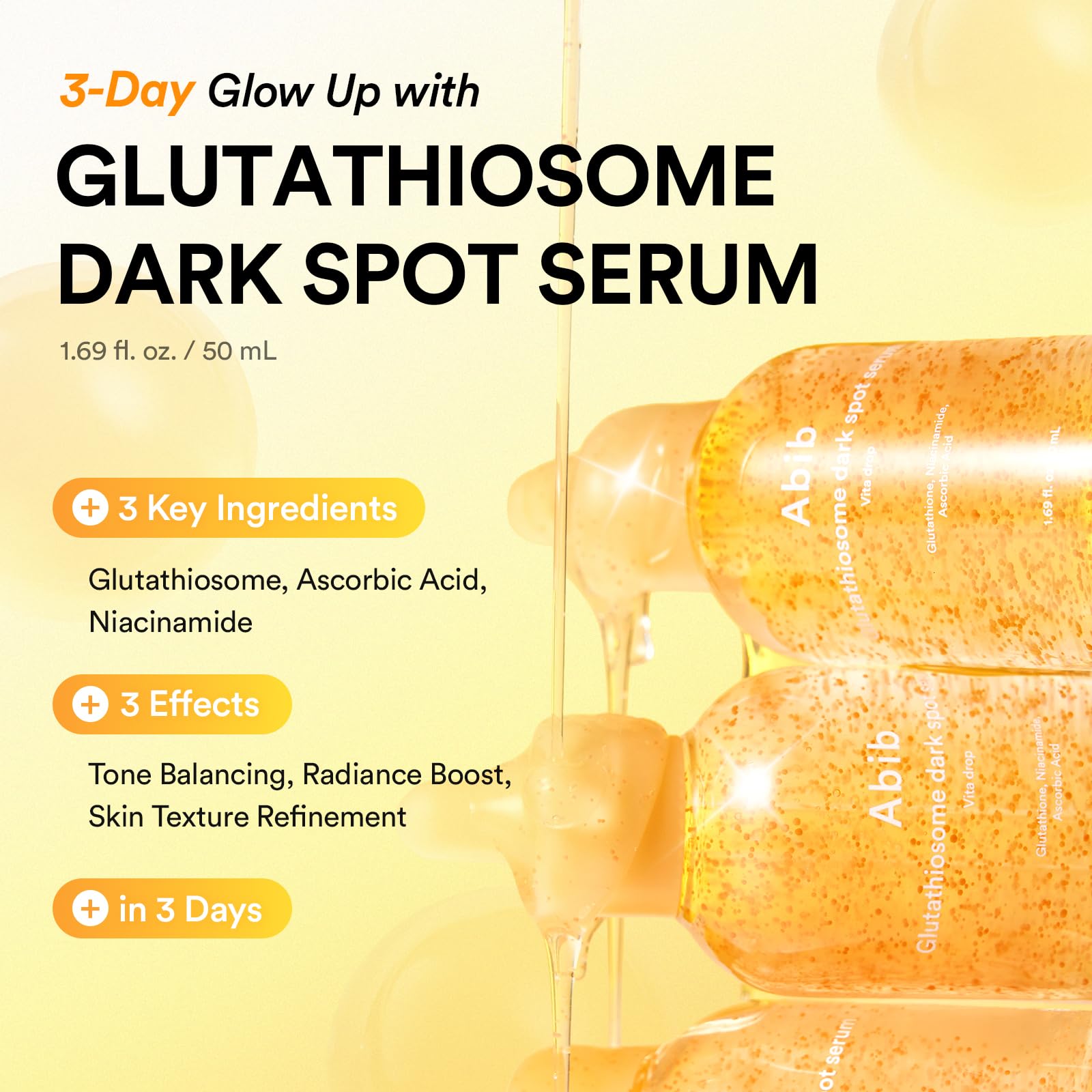Abib Glutathiosome Dark Spot Serum Vita drop 1.69 fl.oz., Korean Skincare, Dark Spot