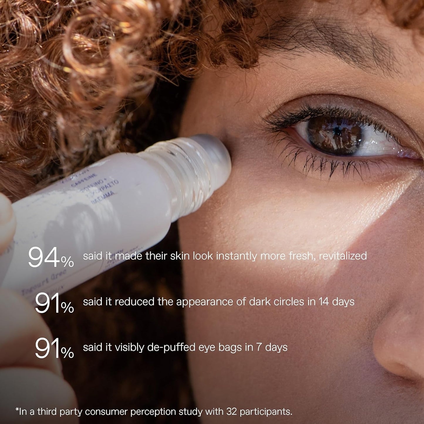 KORRES Greek Yoghurt Wide Awake Eye Gel Serum with Hyaluronic Acid and Caffeine for Dark Circles, Puffy Eyes and Under Eye Bags, Roller Massage Ball Applicator, Brightening and Hydrating, 0.51 fl oz