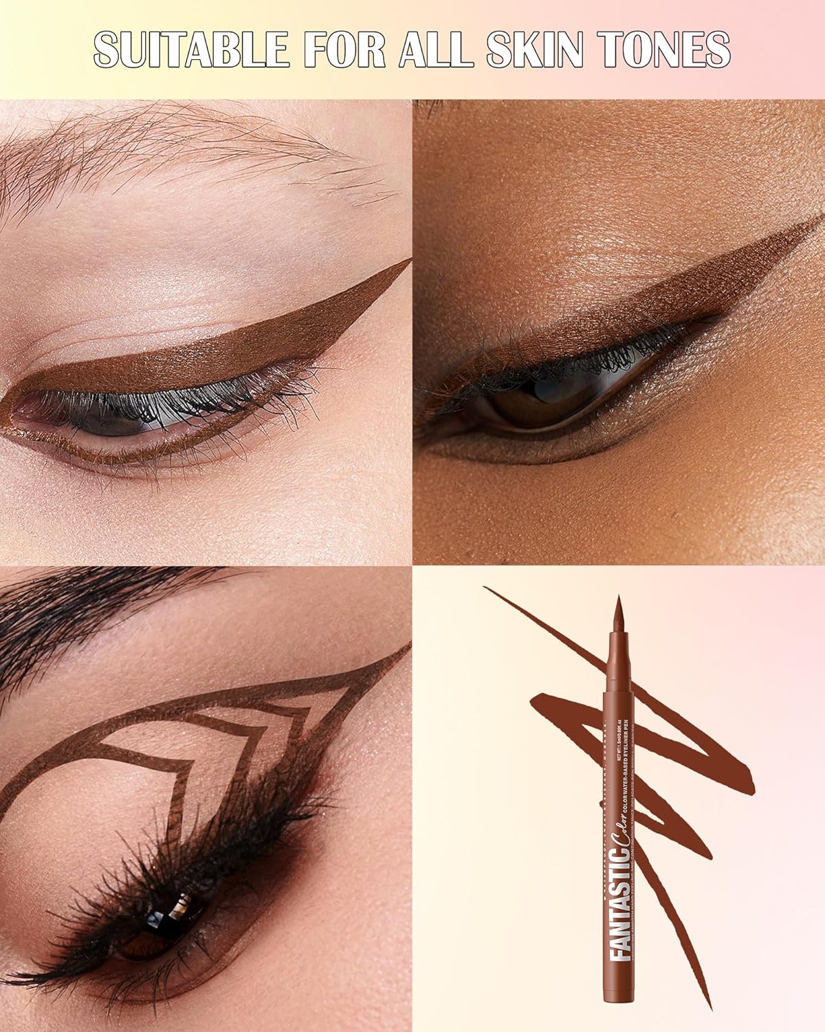 Green Matte Liquid Eyeliner Pencil, Colorful High Pigmented Waterline Eye liner Waterproof Pen, Bright Colored Smudgeproof Long Lasting Eyeliner Pen Christmas Party Festival Makeup Gift for Women-03