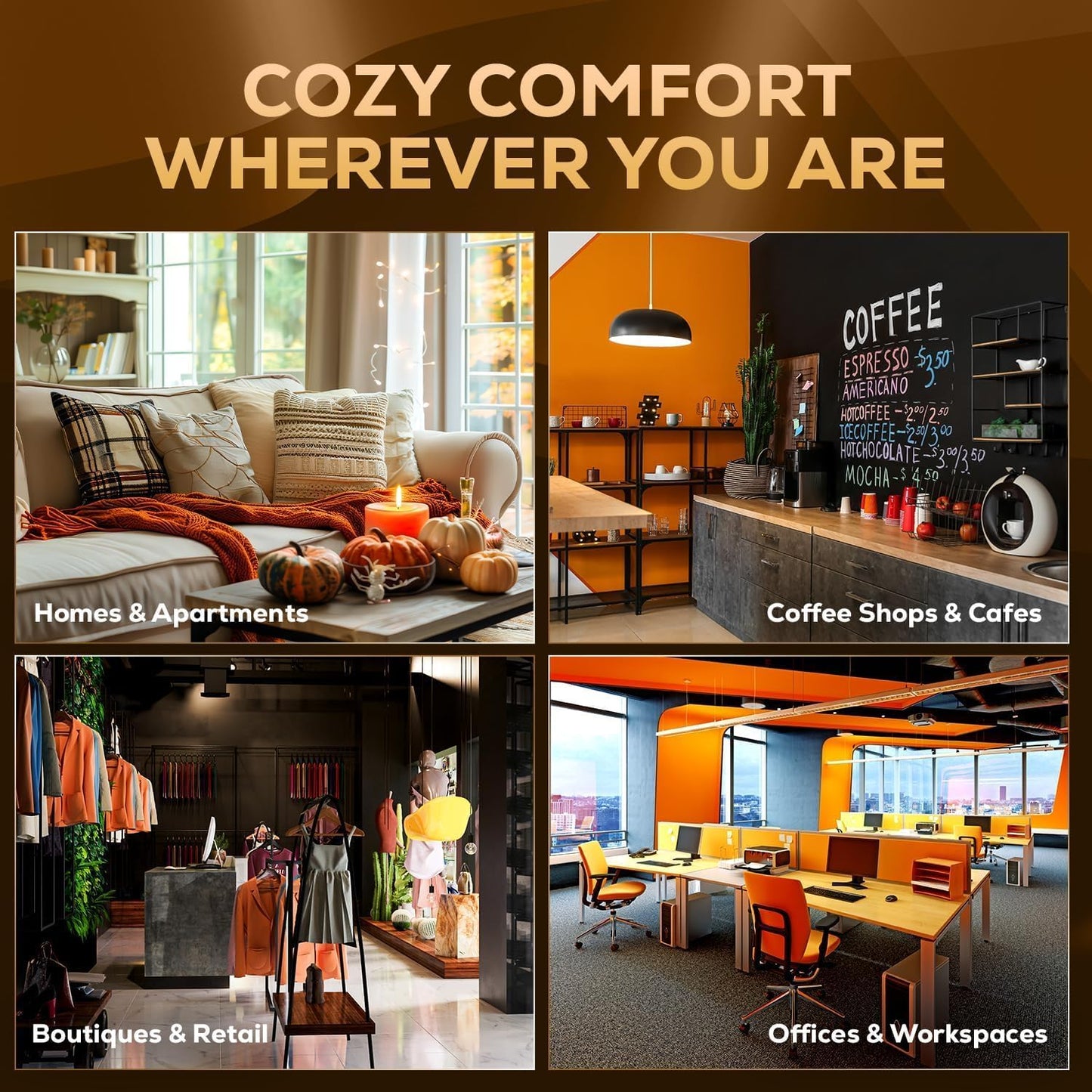 Aroma Country Pumpkin Spice Diffuser Oil - Luxury Essential Oils for Diffuser Refill & Air Freshener Room Spray, Long-Lasting, Natural Home Fragrance for Diffusers & Machines (4 Fl Oz)