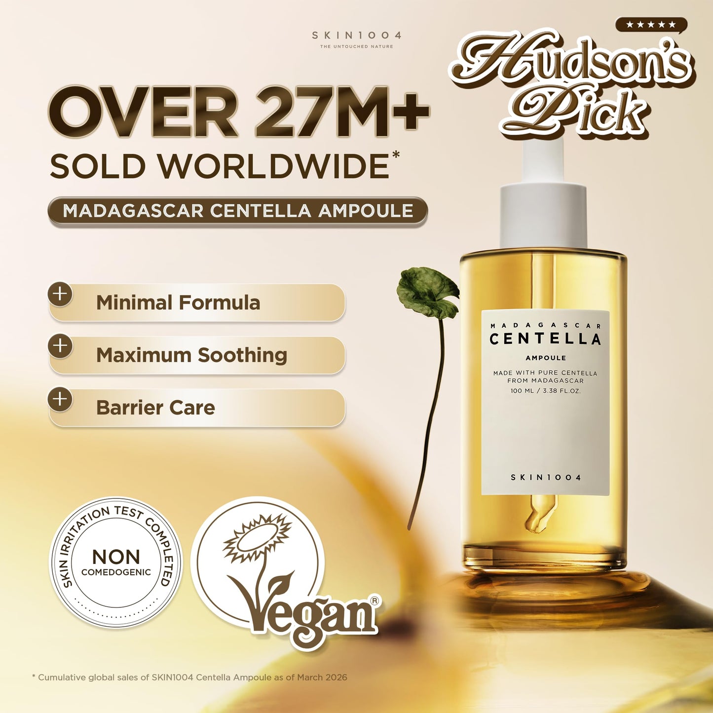 SKIN1004 [Hudson's Pick] Madagascar Centella Ampoule, Korean Face Serum with Centella Asiatica for