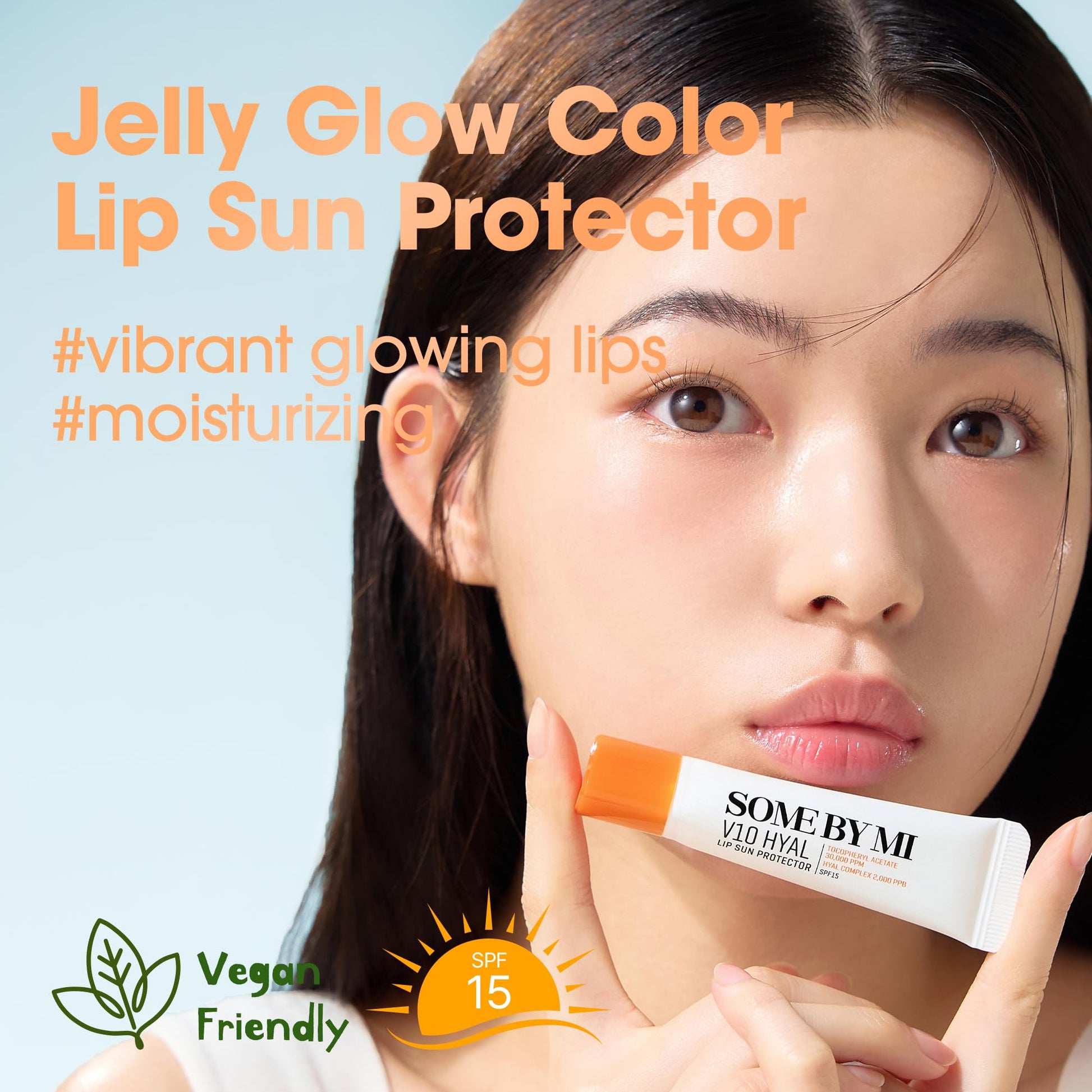 SOME BY MI V10 Hyal Lip Sun Protector Clear – Pack of 2, 0.46oz – Korean Tinted Glow SPF 15