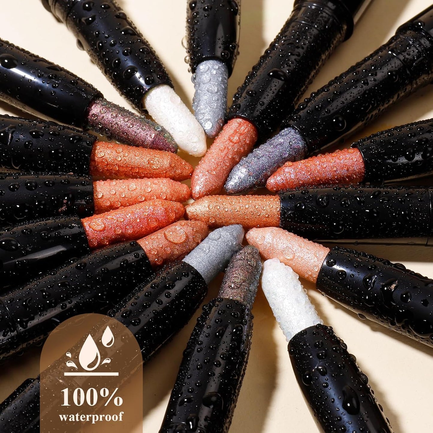 Longwear Cream Eye Shadow Sticks(38 Matte Dainty Caramel), Smudge-Proof, Waterproof Eyeshadow,Silky Formula Glitter With Makeup Brush,Nude Eyeshadow Stick