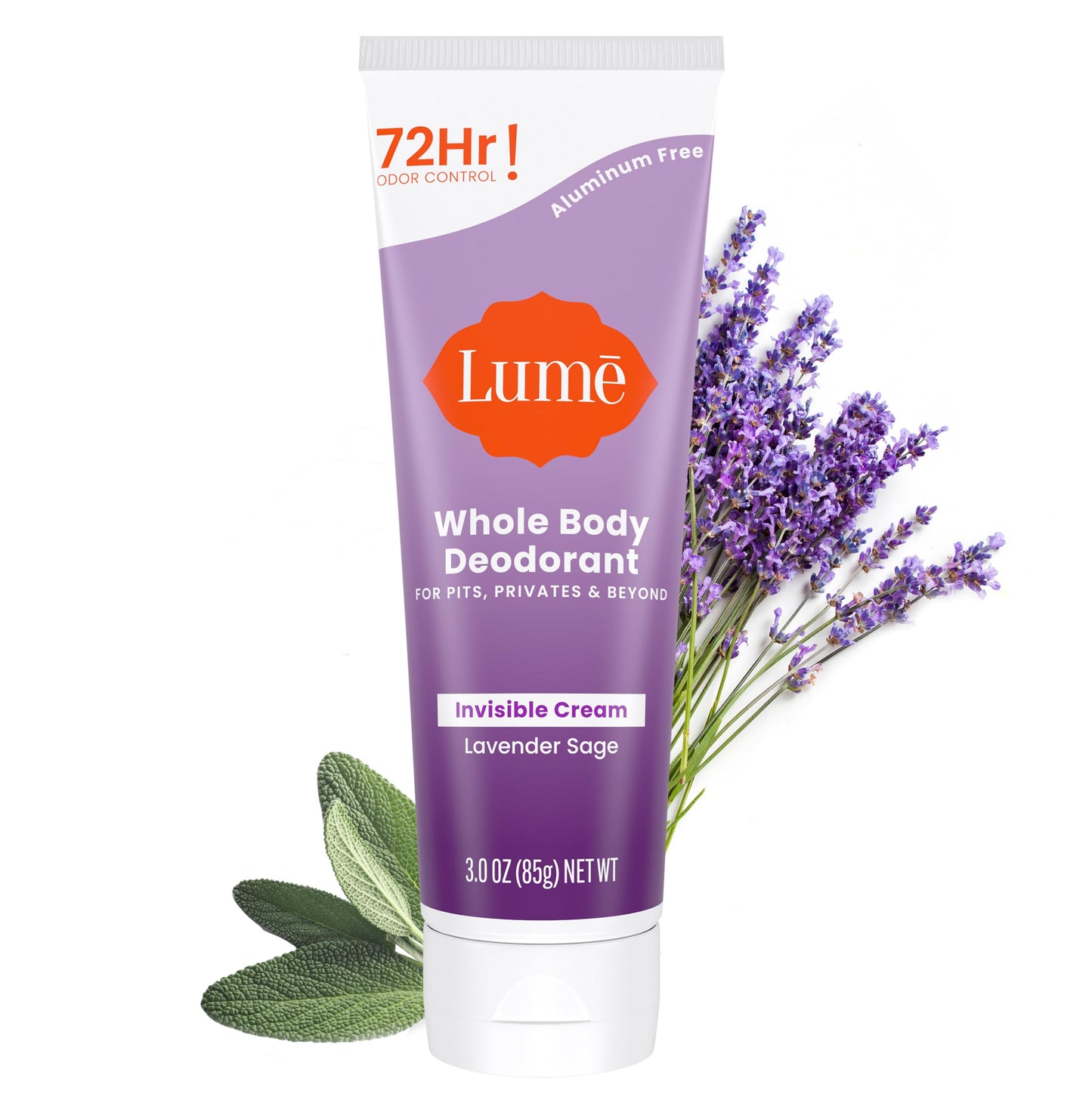 Lume Whole Body Deodorant - Cream Tube - 3 oz (Lavender Sage)