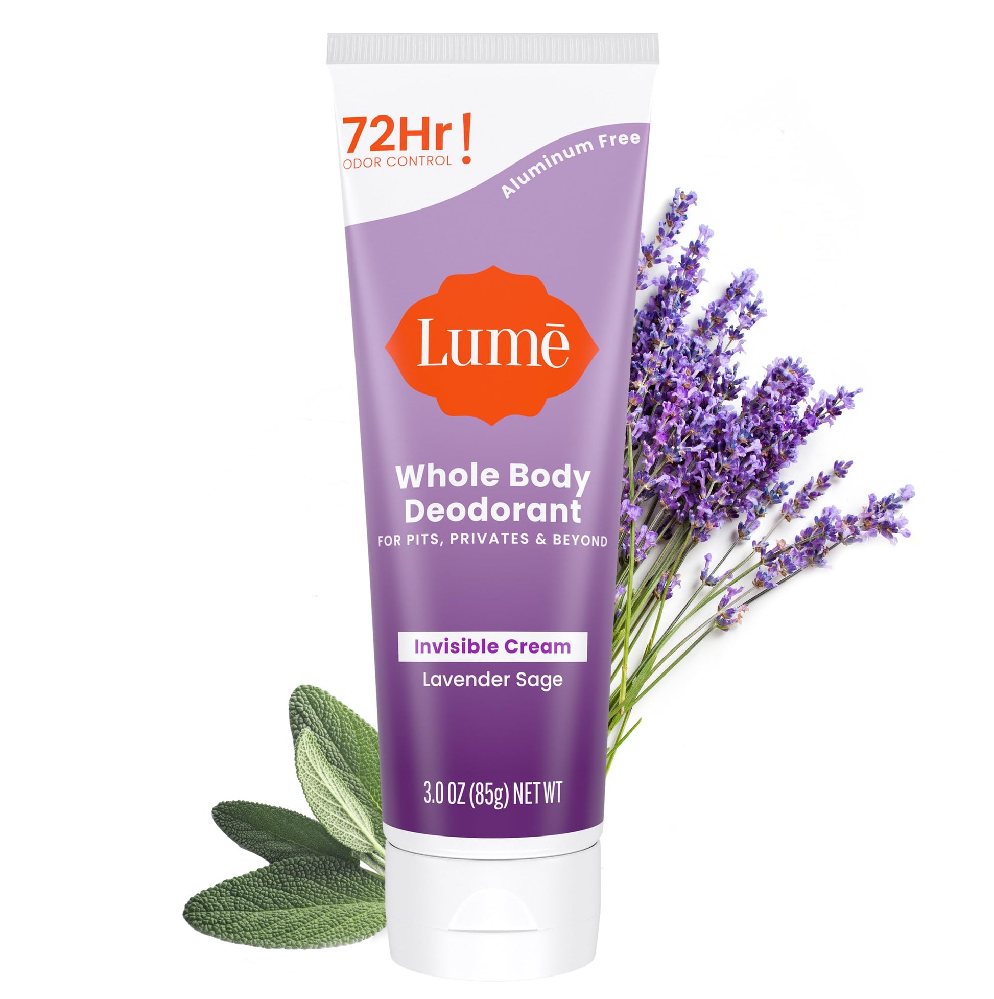 Lume Whole Body Deodorant - Cream Tube - 3 oz (Lavender Sage)