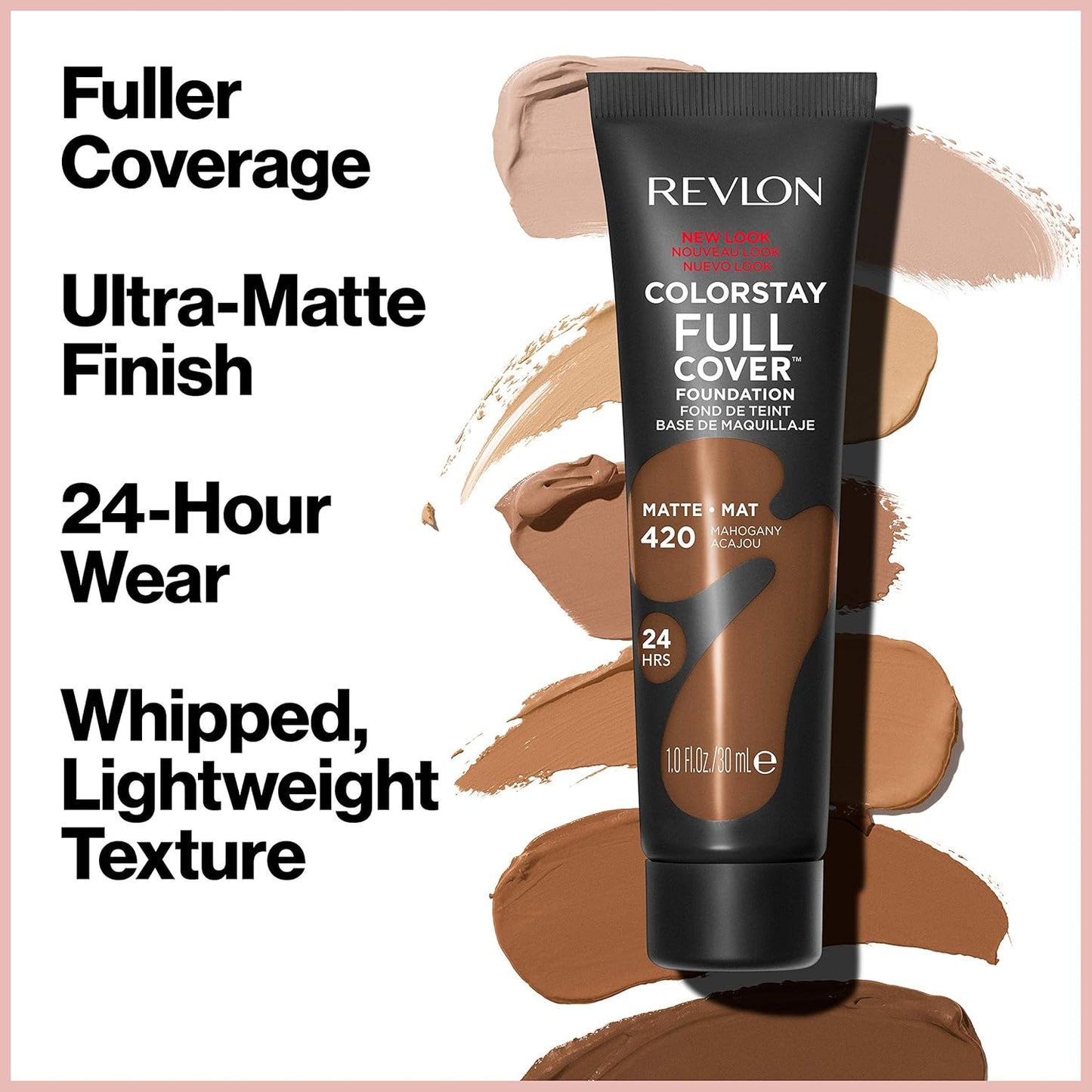 Revlon Liquid Foundation, ColorStay Face Makeup for Normal and Dry Skin, Longwear Full Coverage with Matte Finish, Oil Free, Nude, 1.0 Fl Oz