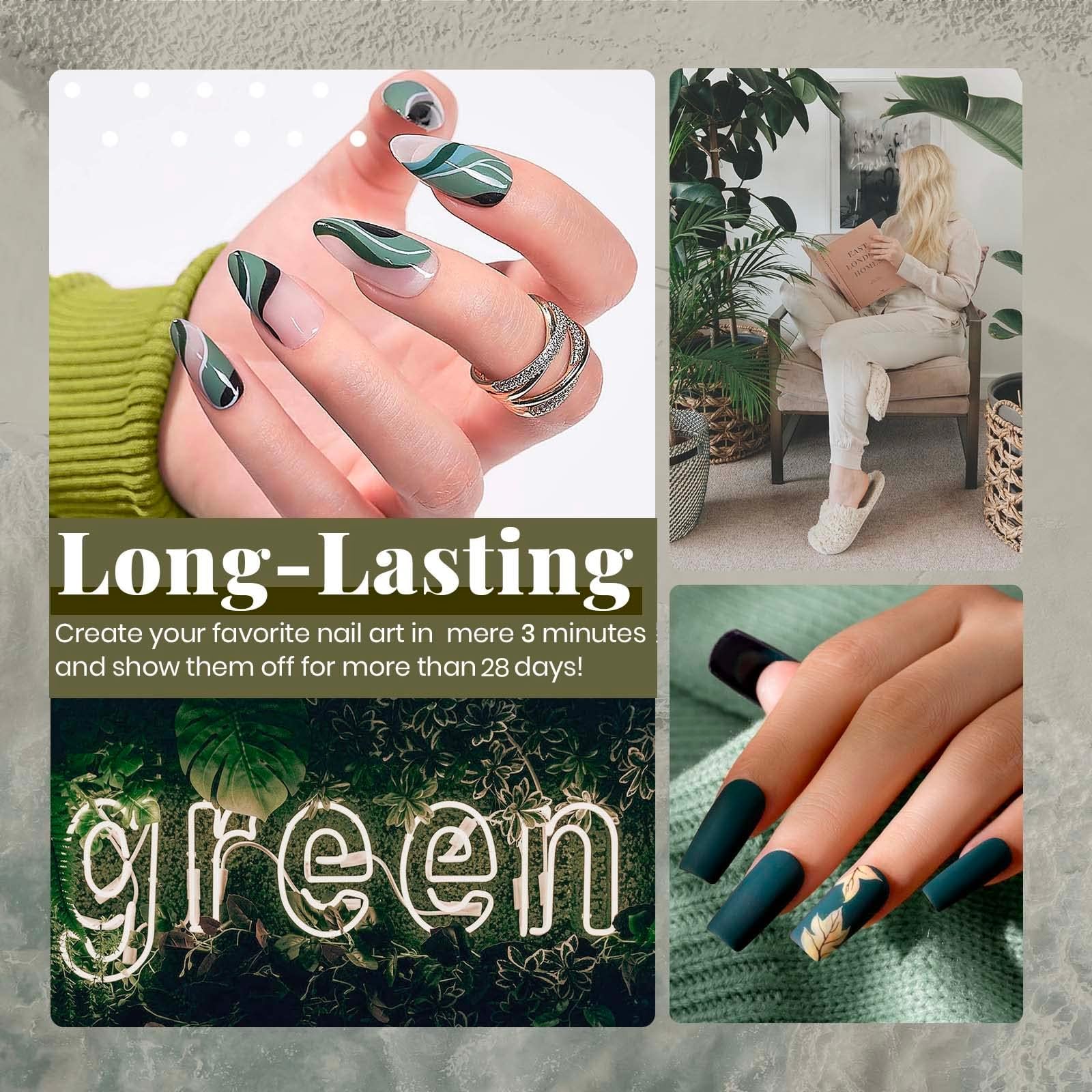 Beetles Green Gel Polish Set, 6 Colors Misty Forest Collection