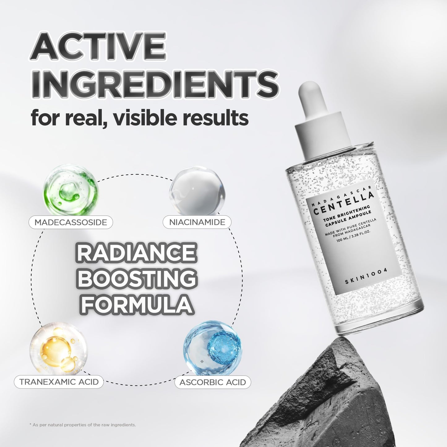 SKIN1004 Tone Balancing Capsule Ampoule, Niacinamide & Centella Serum for Face, Korean Hydrating