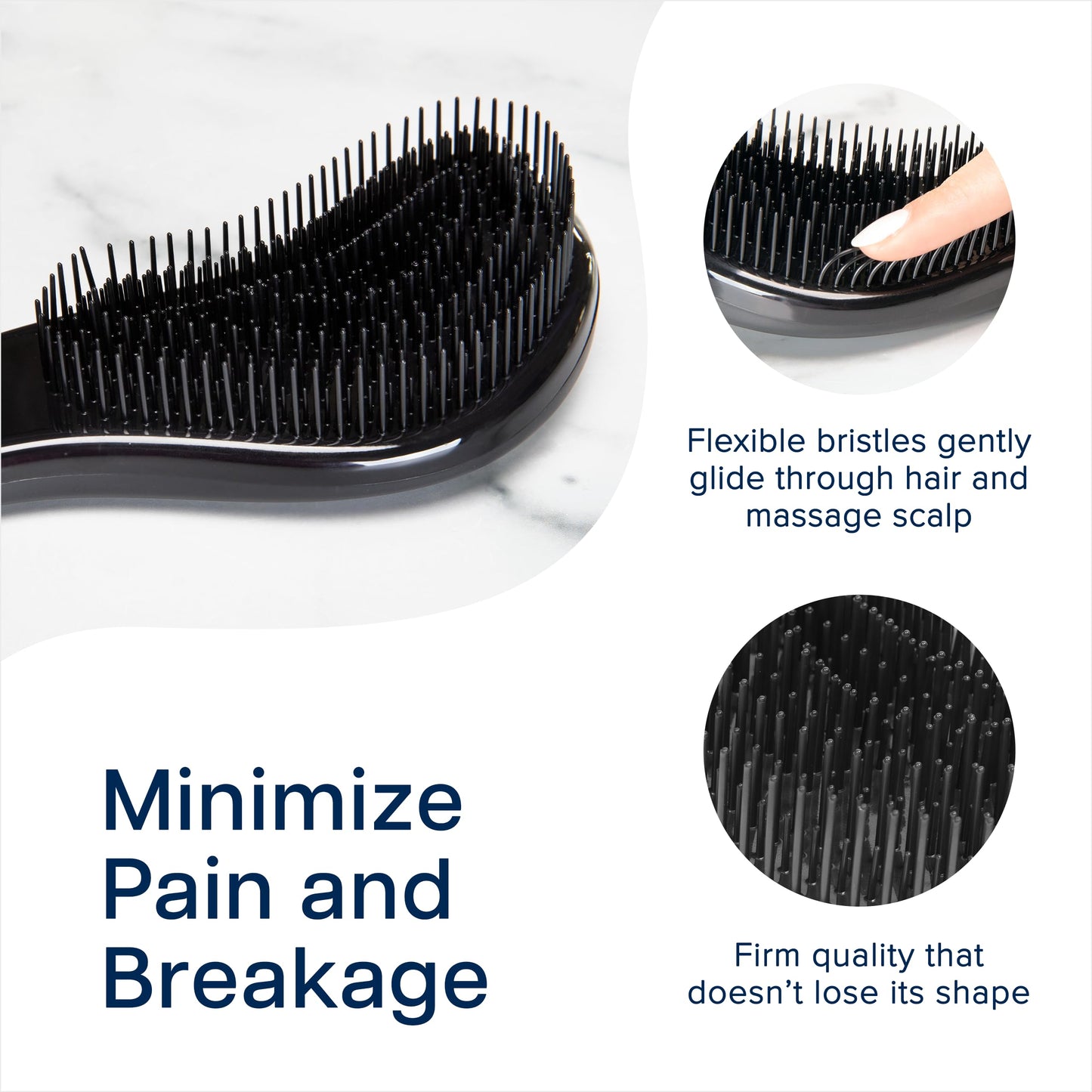 Crave Naturals Glide Thru Detangling Brush, Detangler Brush for Curly, Straight, Wet and Dry Hair