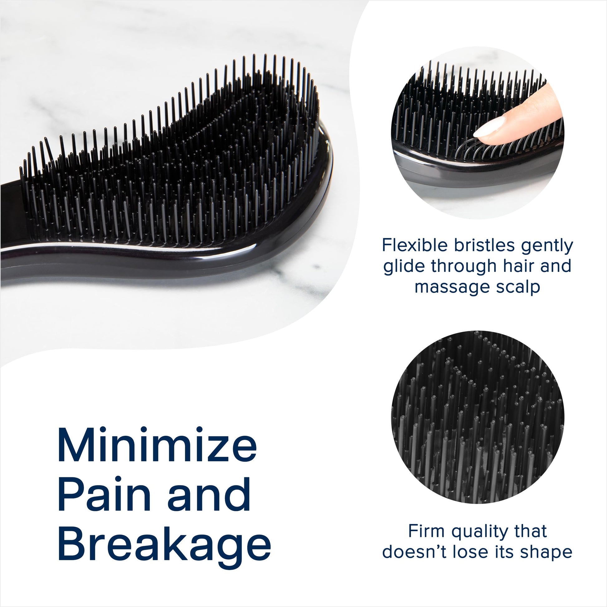 Crave Naturals Glide Thru Detangling Brush, Detangler Brush for Curly, Straight, Wet and Dry Hair