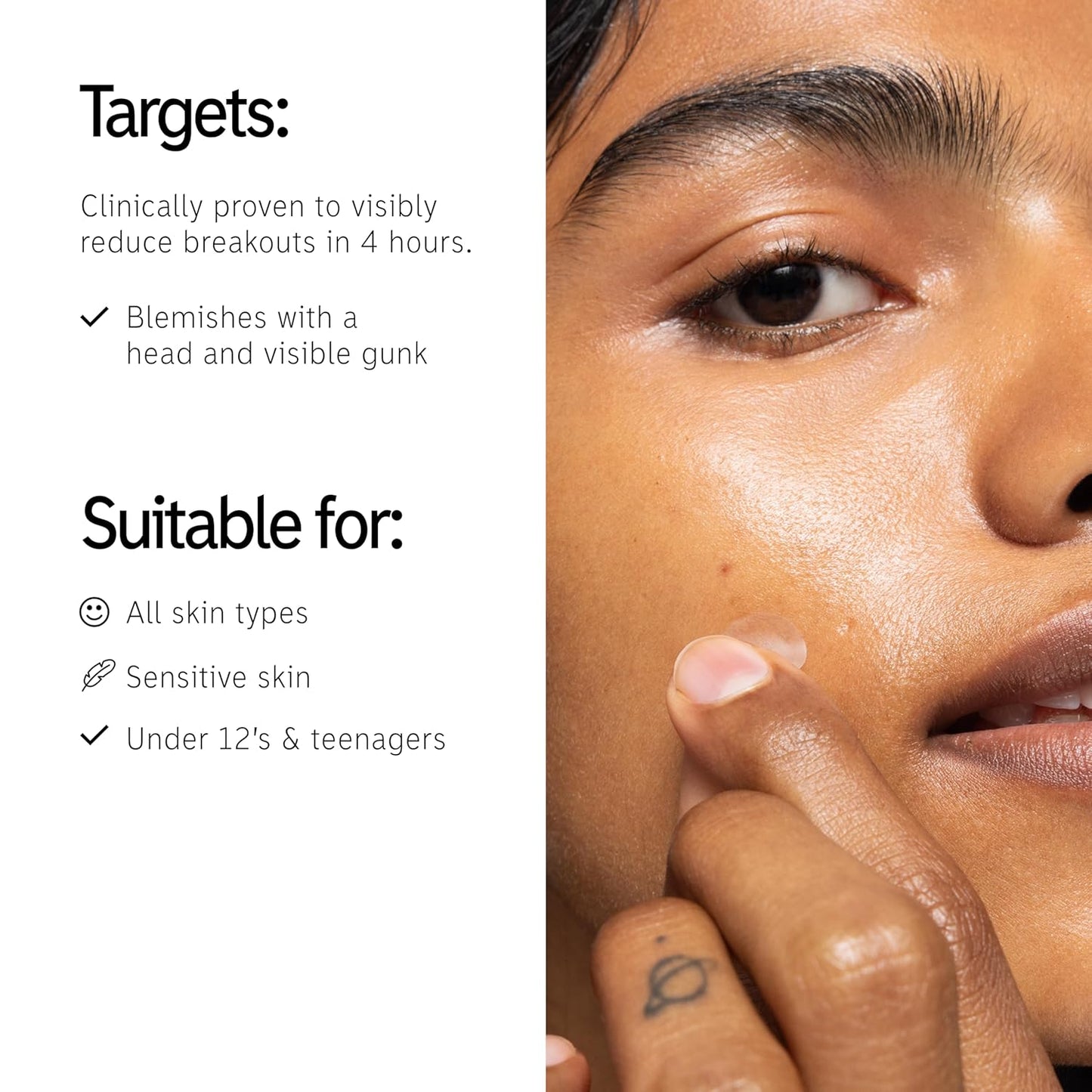 The INKEY List Hydrocolloid Invisible Pimple Patches, Spot Patches Contains Salicylic Acid, Day/Night Anti Acne Patches, Vegan & Cruelty Free, Suitable For All Skin Types