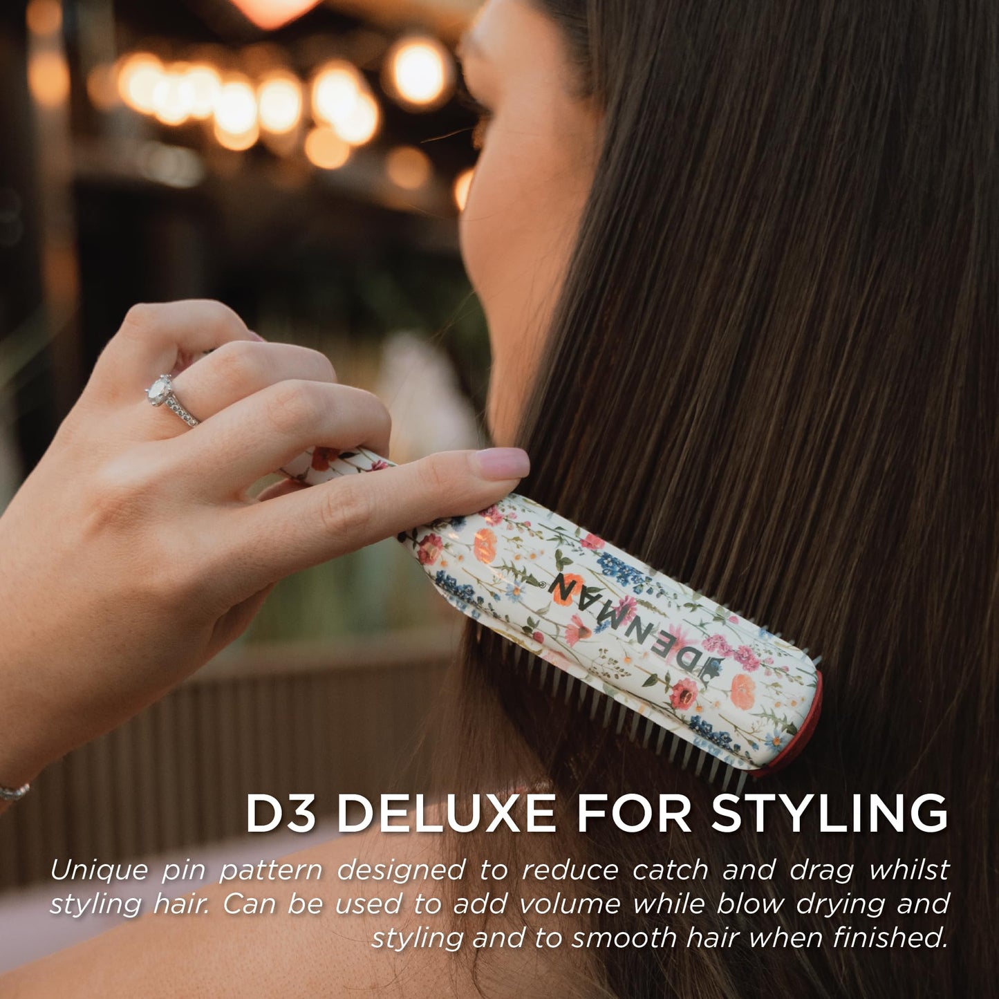 Denman D3 Curly HairBrush for Women & Men – 7 Row Detangling & Curl Defining Brush for Natural