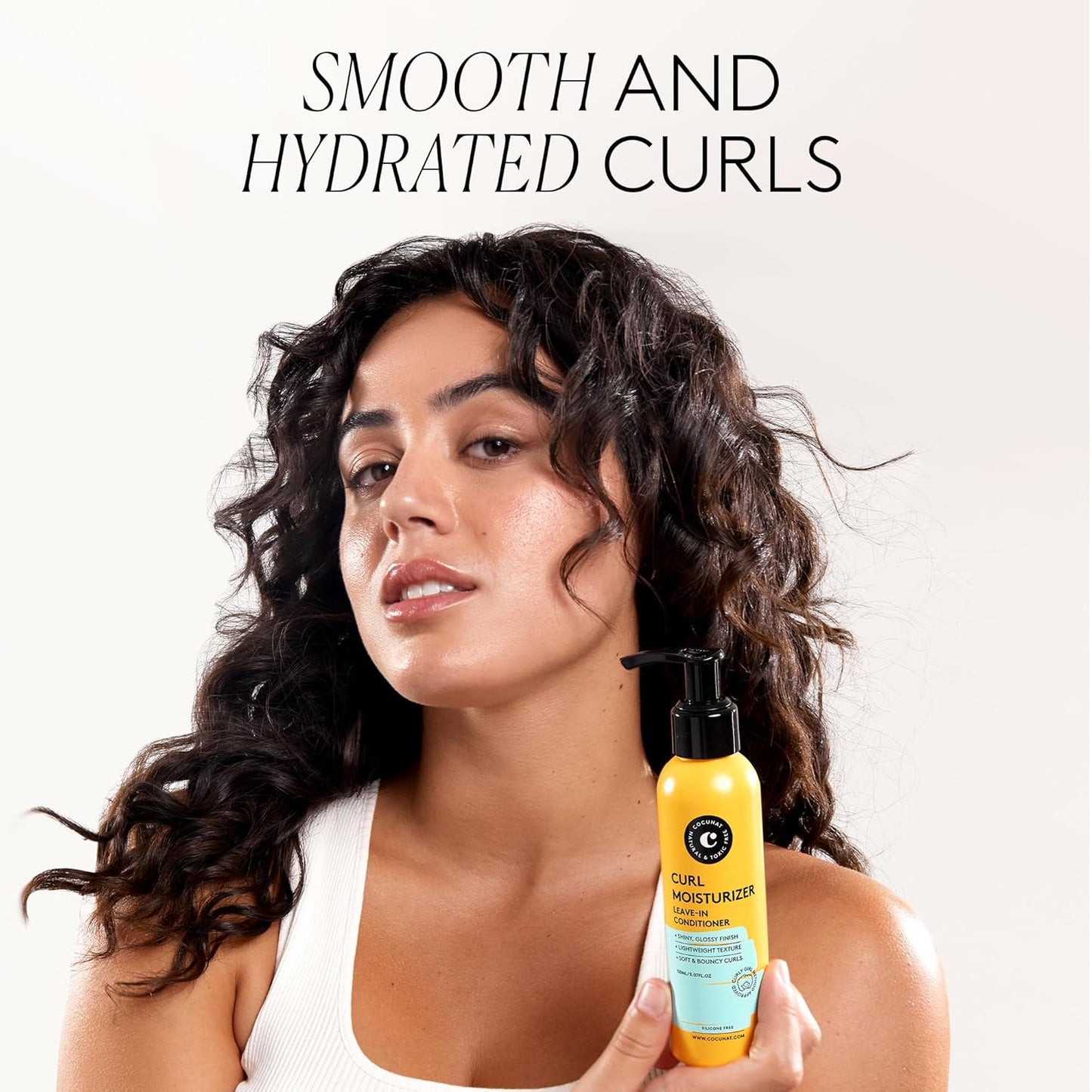 COCUNAT - Curl Moisturizer Leave-in - Curly Hair Gel - Detangles, Defines and Moisturises Curls - Flexible, Shiny and Smooth Curl - Curly Method - Styling Cream - Frizz Control - 150 ml