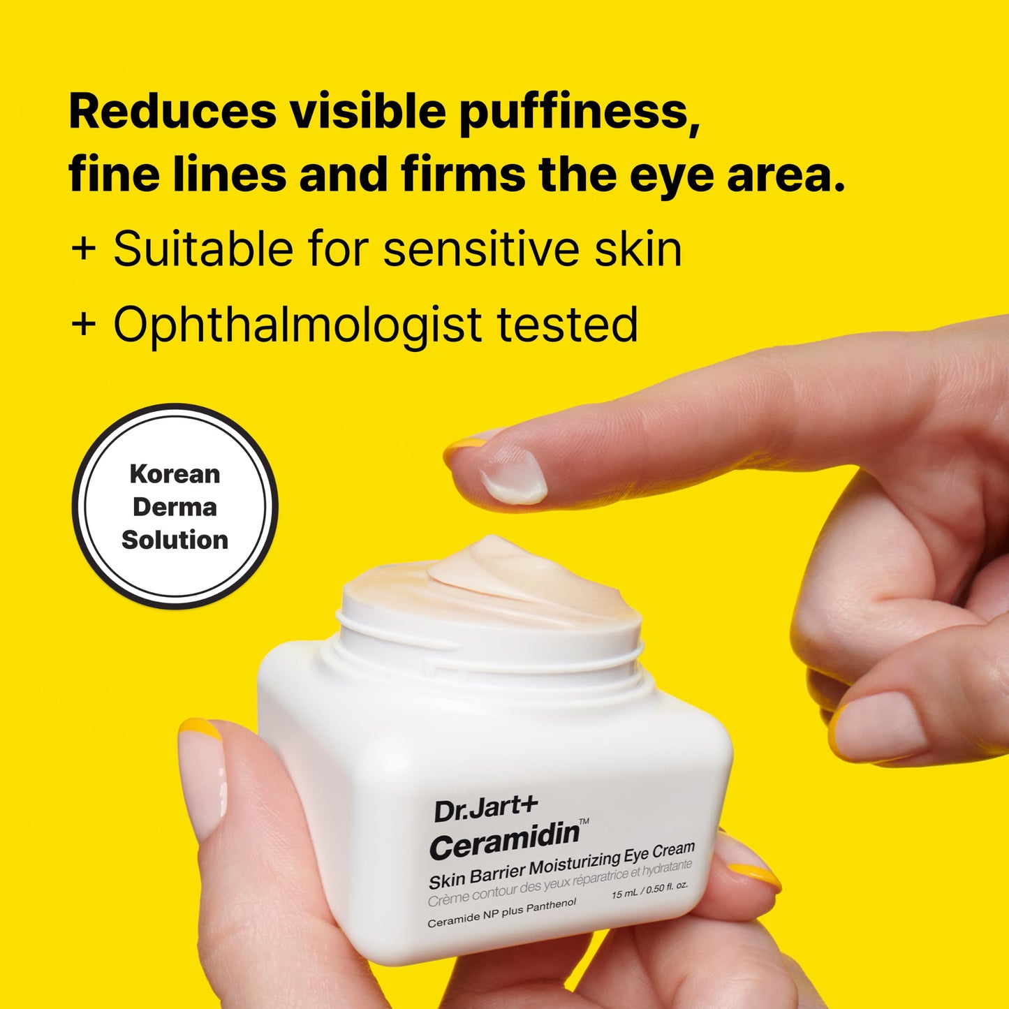 Dr.Jart+ Ceramidin Korean Eye Cream with Ceramides | Hydrates, Strengthens Skin Barrier, & Reduces