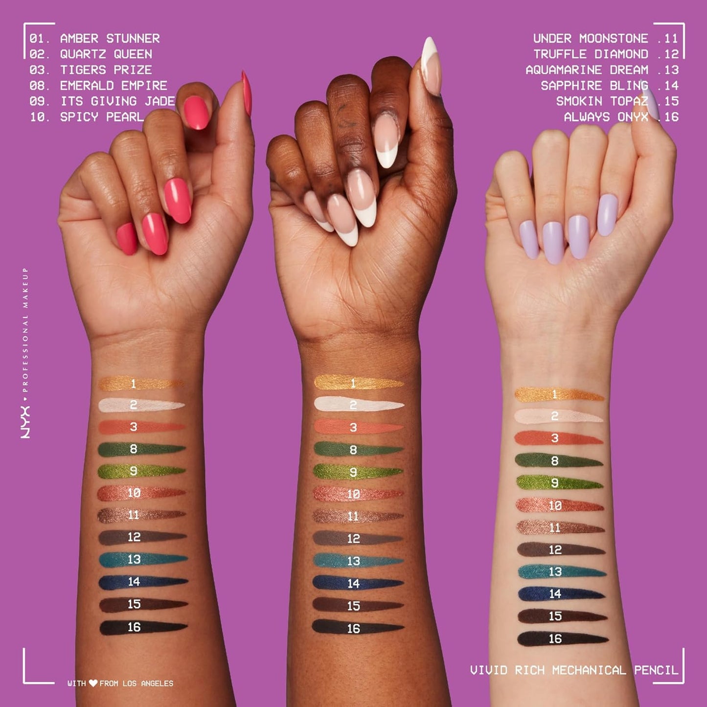 NYX Professional Makeup Mechanical Eye Pencil, Vivid Rich Mechanical, Creamy Retractable Eyeliner - Amber Stunner, Gold Eyeliner