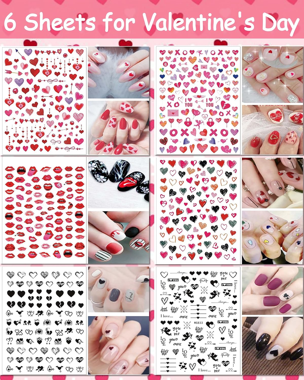 TailaiMei 30 Sheet All Holidays Nail Art Stickers, Christmas Mixed Seasons Variety Pack for Valentine's Day Halloween Fall Nail Decals, Self-Adhesive Year-Round Thanksgiving Nail Decorations