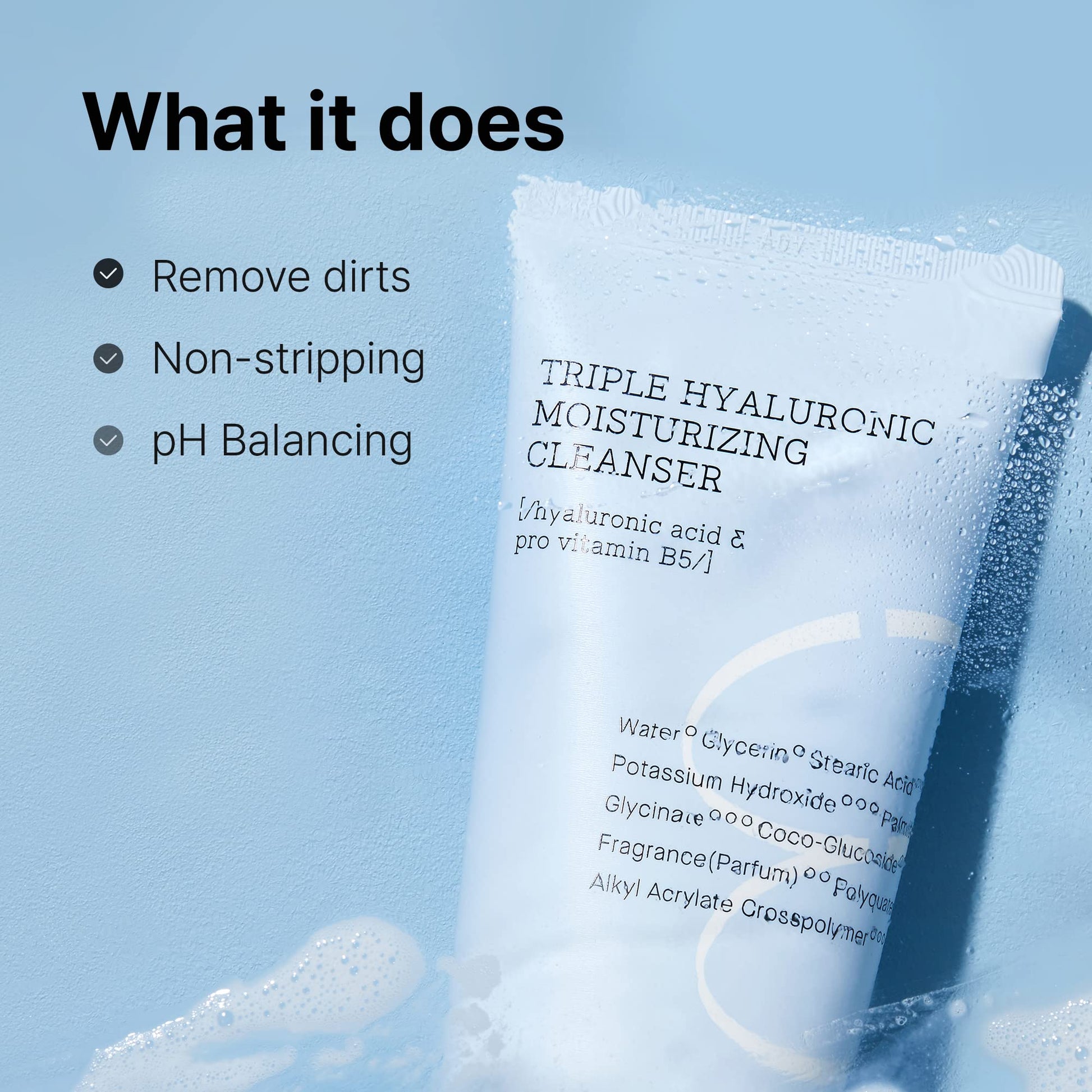 COSRX Hyaluronic Acid Moisturizing Cleanser with Vitamin B, 5.07 fl.oz