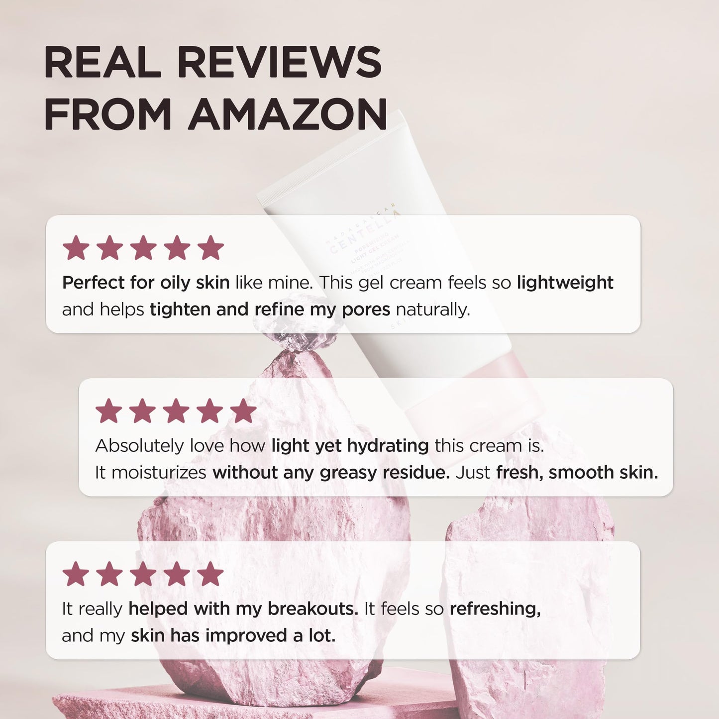 SKIN1004 [Hudson's Pick] Poremizing Gel Cream, Korean Face Moisturizer with Himalayan Pink Salt &