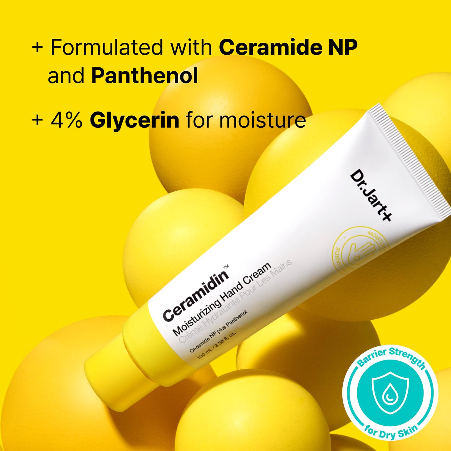 Dr.Jart+ Ceramidin Moisturizing Korean Hand Cream For Dry Hands with Ceramides and Panthenol |