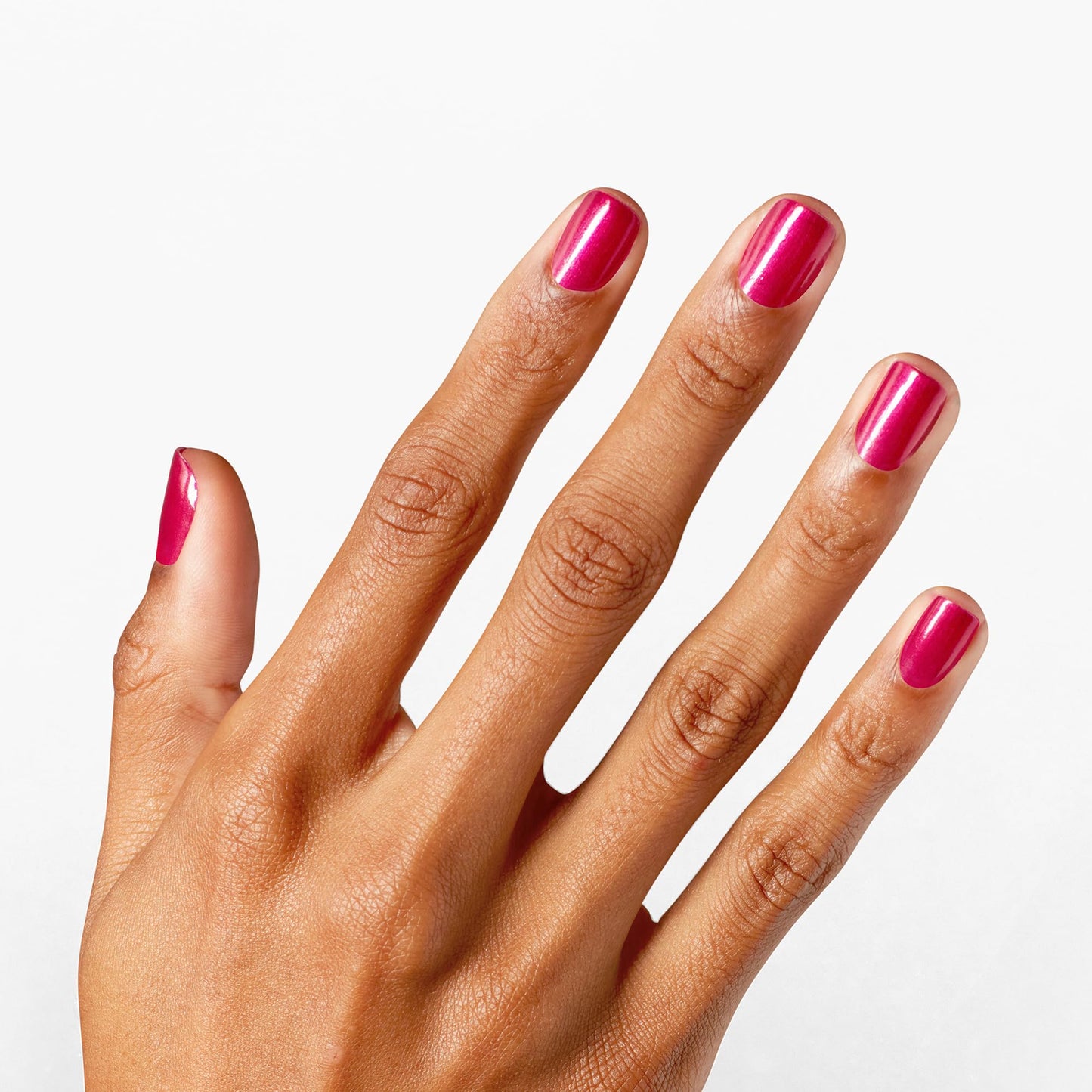 OPI Nail Lacquer Cyber Cherry on Top | Opaque Bright Pink Metallic