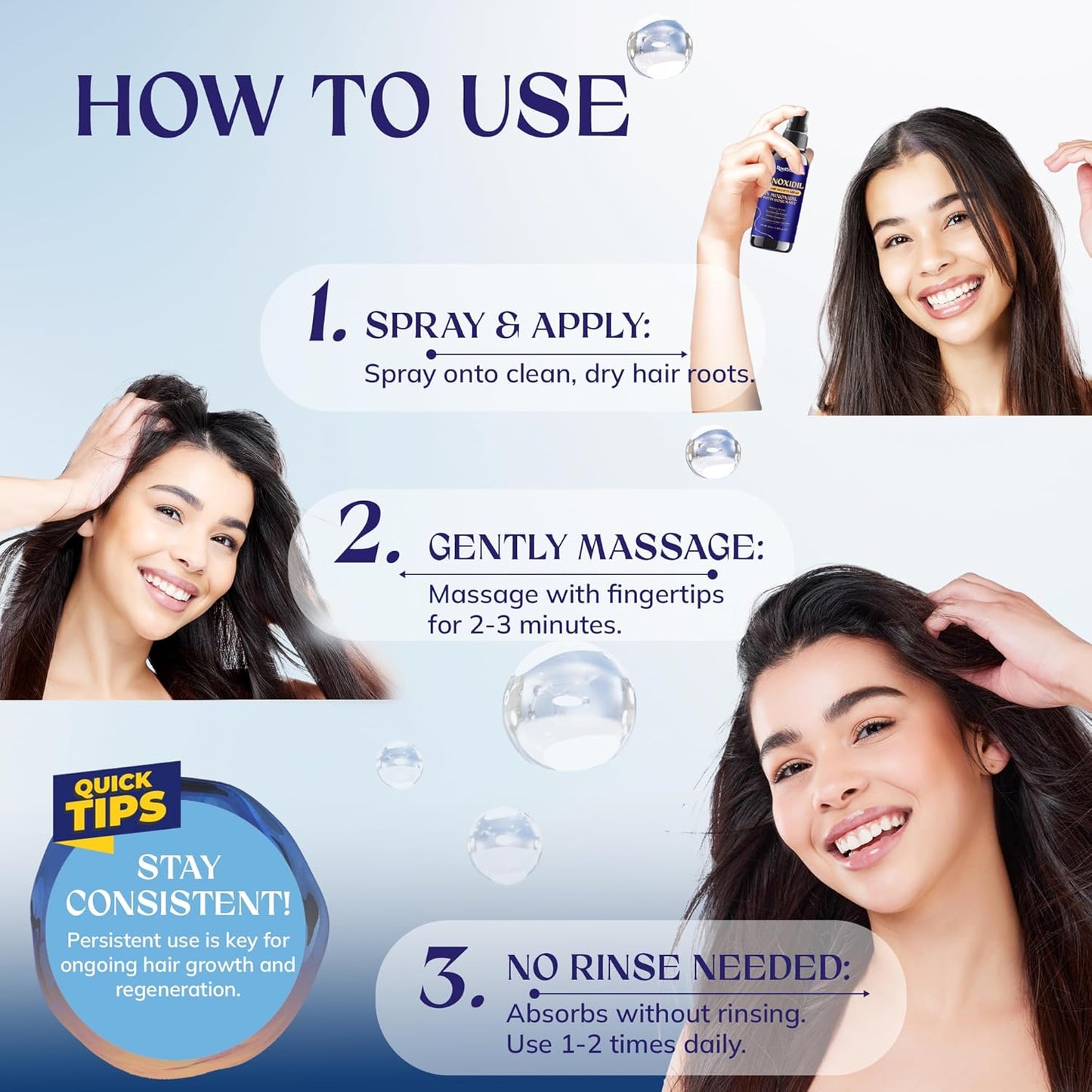 5% Minoxidil Hair Growth for Men and Women: Extra Strength Minoxidil Hair Loss Treatment Serum with Rosemary for Faster Stronger Thicker Hair Growth 60ML