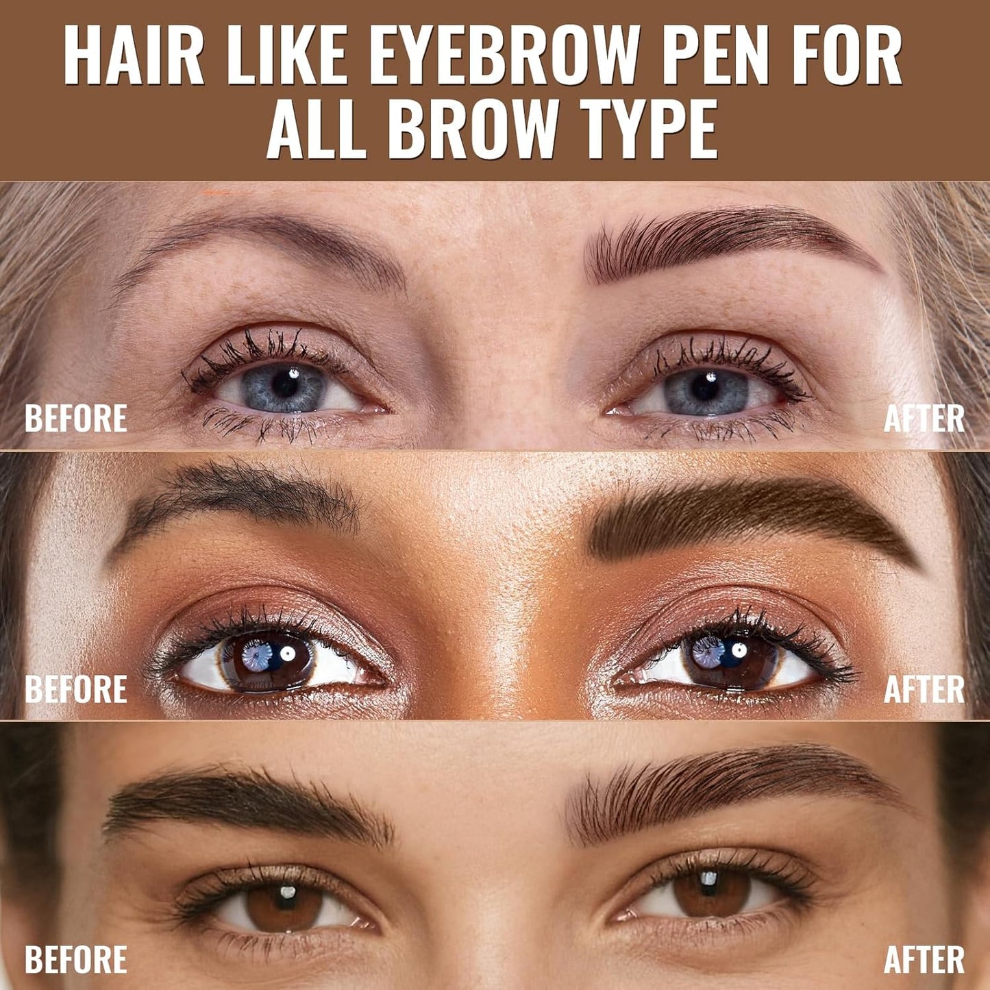 iMethod Eyebrow Pen - Eyebrow Pencil,2-in-1 Eyeliner Dual-Ended Microblading Eyebrow Pencil Long Lasting Waterproof Hair-Like Brow Pencil,with Eyebrow Brush,Eyebrow Pencils for Women,DarkBrown