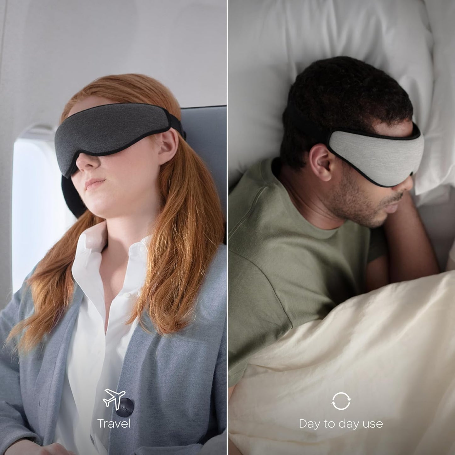 Ostrichpillow Eye Mask, Sleep Mask for Men Women 100% Blackout, No Pressure On Eyes, Soft & Breathable, Adjustable Fit, Travel Bag Included