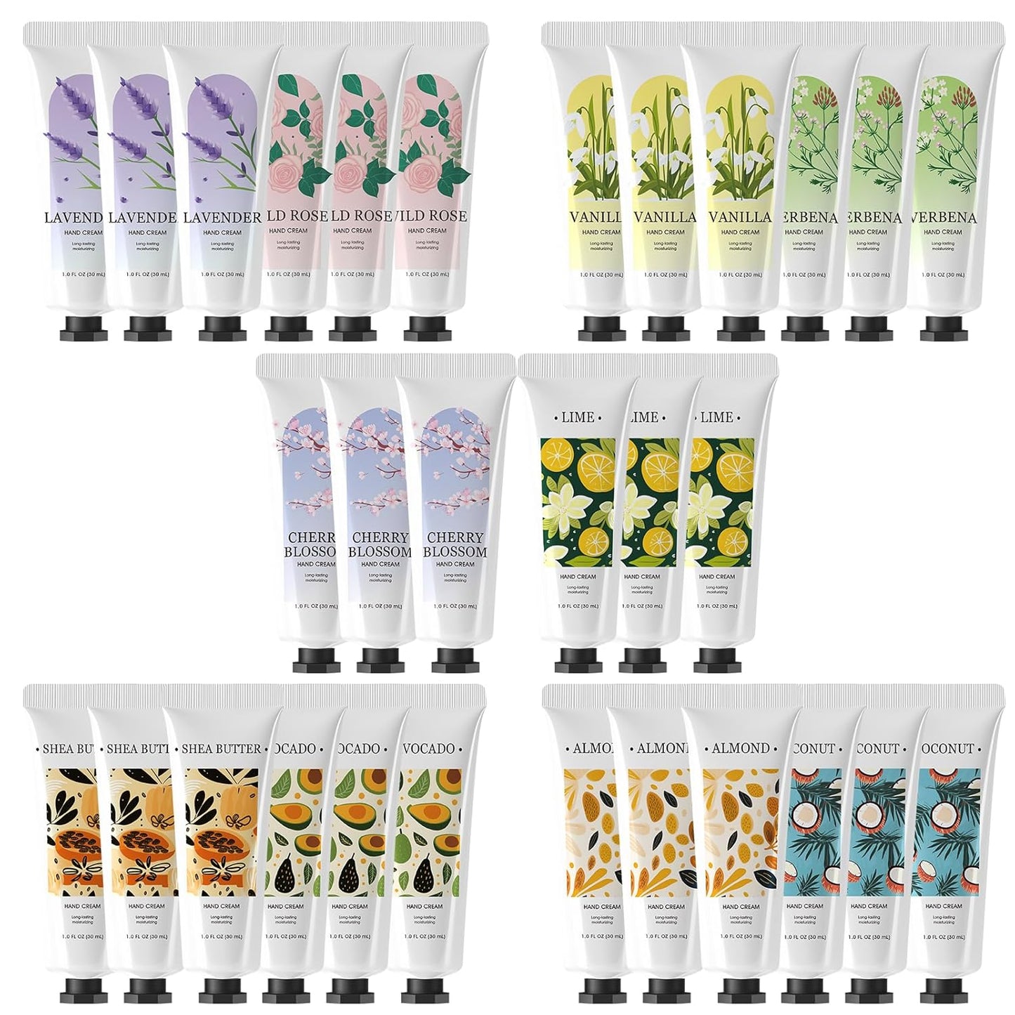 BODY & EARTH 30 Pack Hand Cream Bulk, Mini Hand Lotion, Travel Size Lotion for Women, Teacher Gifts, Bridesmaid Gifts and Bachelorette Party Favors