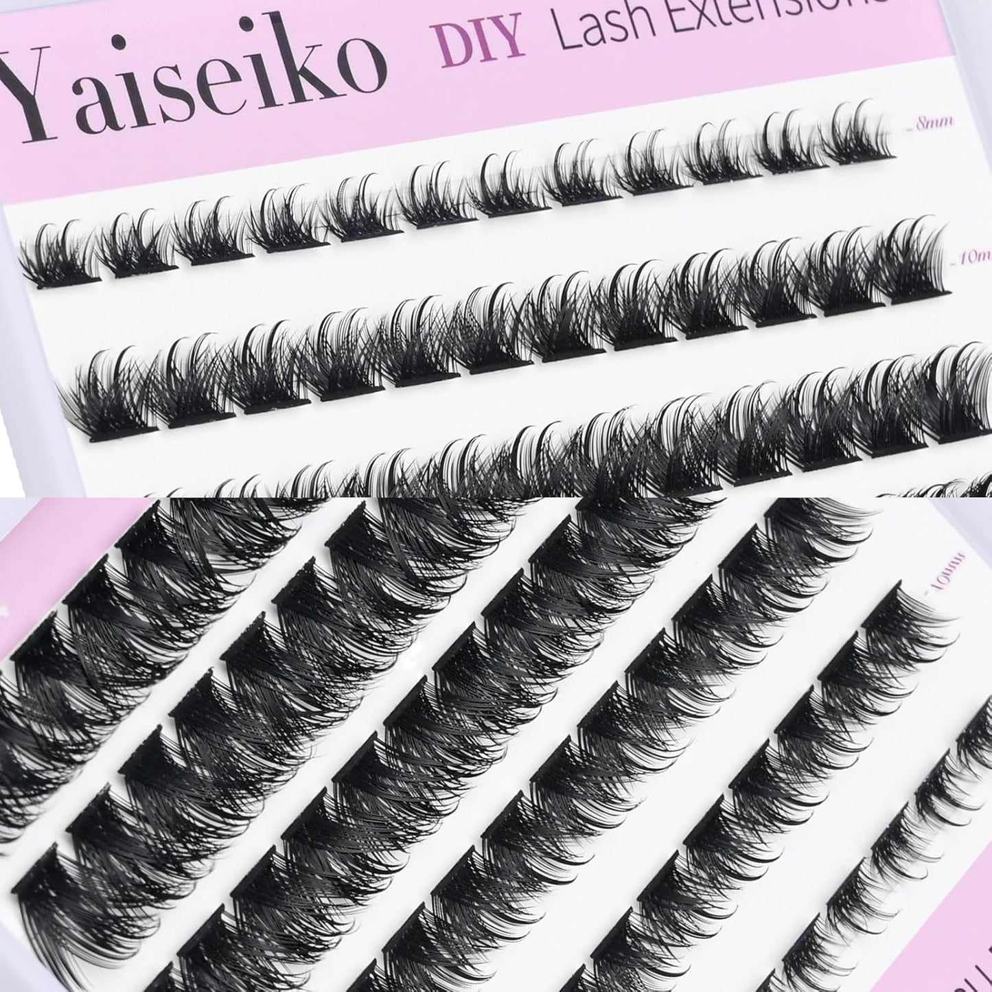 Clusters Lashes 72 PCS Eyelash Clusters D Curl 8-16 Individual Lashes Wispy Volume False Eyelashes DIY Eyelash Extension at Home by Yaiseiko