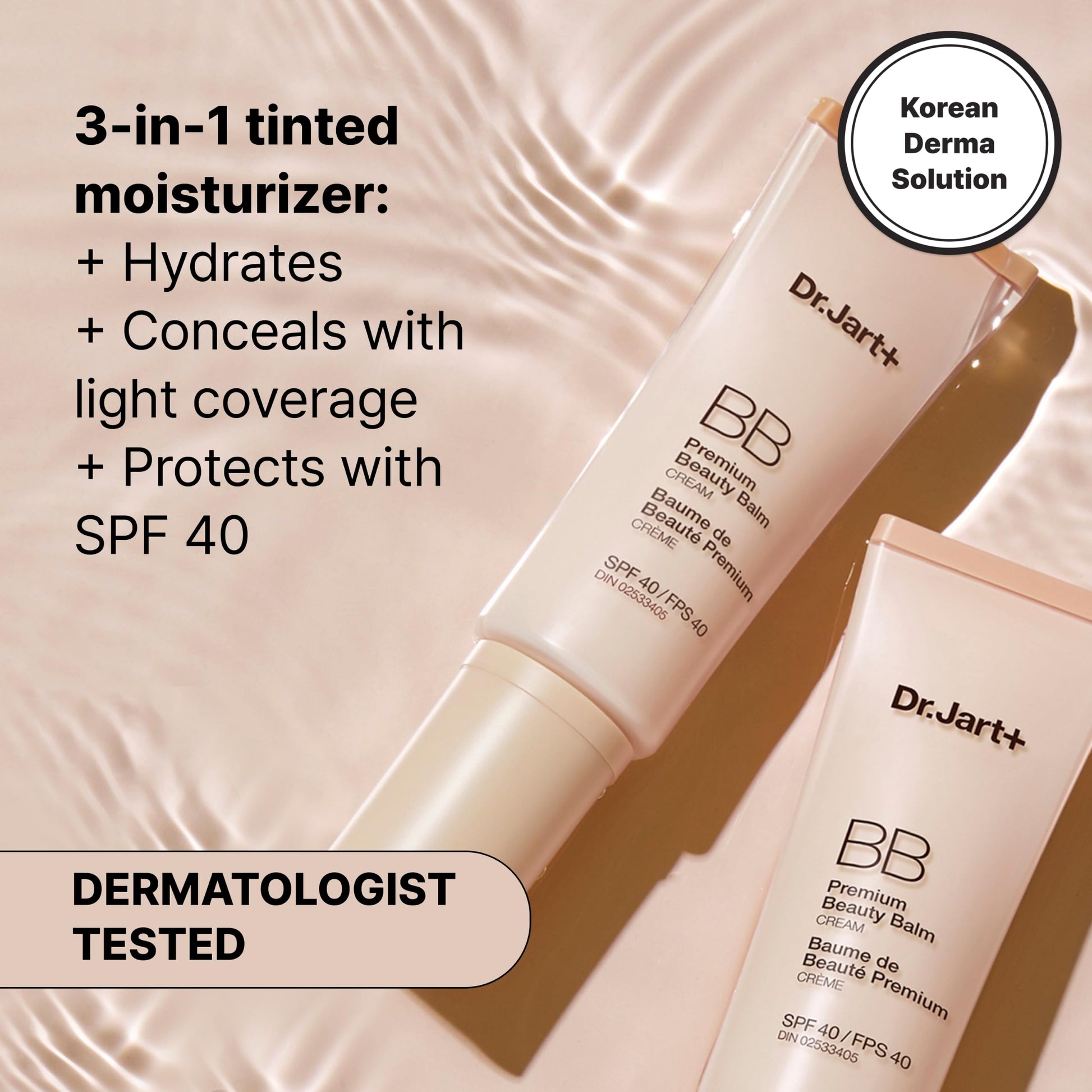 Dr.Jart+ Premium BB Korean Tinted Moisturizer with SPF 40 and Niacinamide | bb cream | Skin Tint |