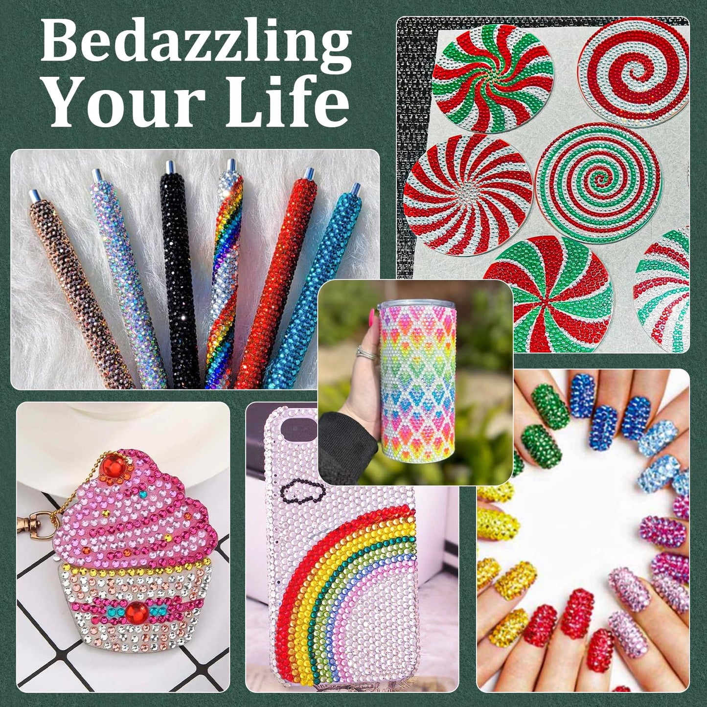 Resin Rhinestones for Crafting with B7000 Jewelry Glue, 1 Box Red Flatback Crystals with 3Pcs 10ml Glue for Bedazzling Crafts DIY Nail Art Makeup，Non Hotfix Gems for Clothing Shoes