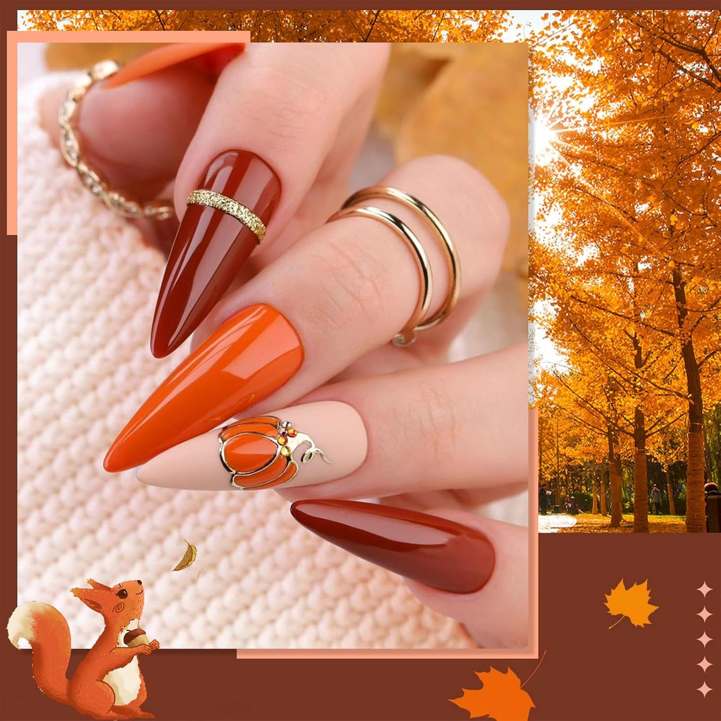 6 Colors Dip Powder Set, Orange Dark Red Wine Christmas Dipping Powder Color Set, Glossy Nail Art Manicure DIY Salon Home Gift for Ladies,YYSDDPS-02-6pcs